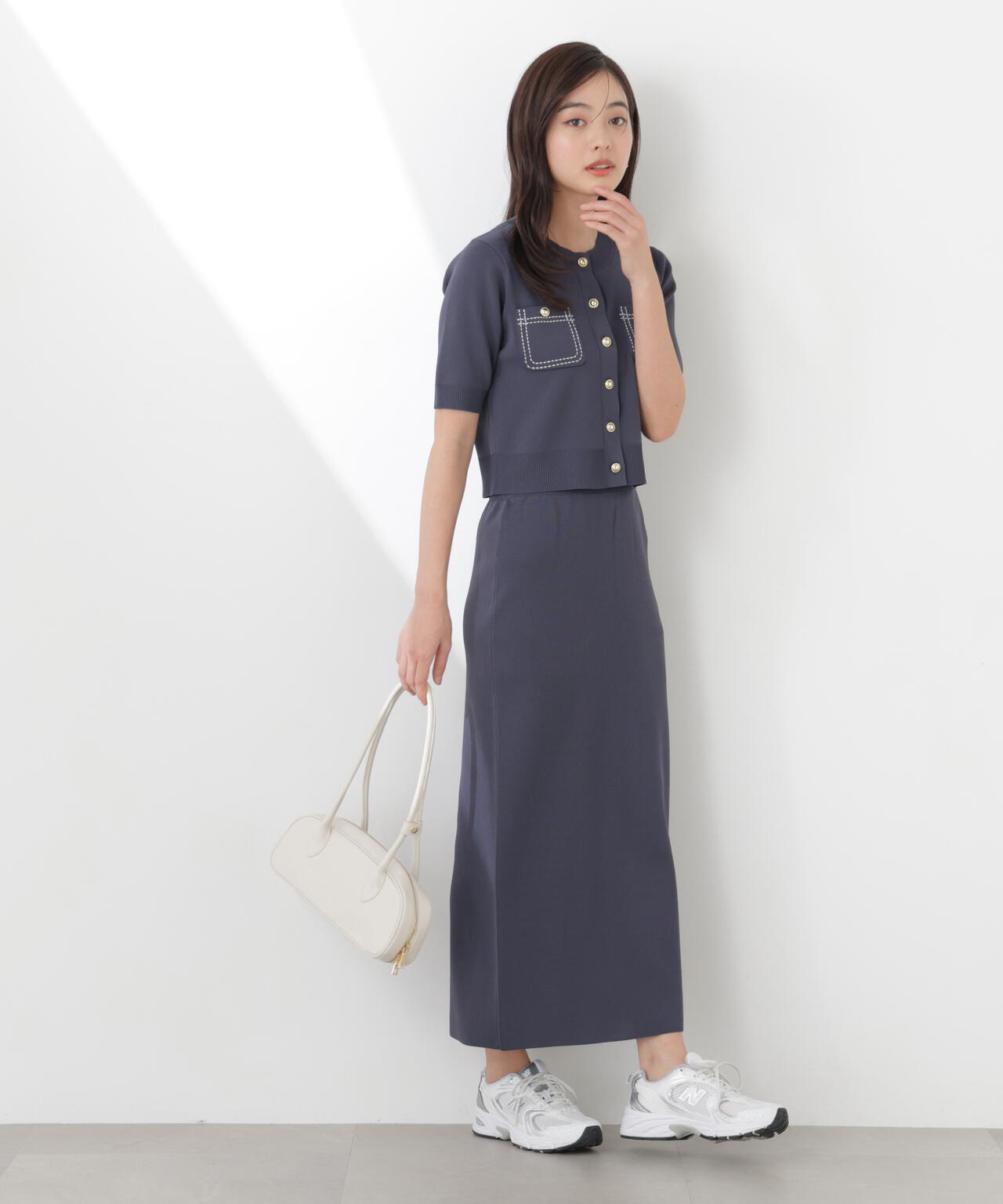 165cm B:82 W:59 H:86 S:25cm 着用サイズ:M