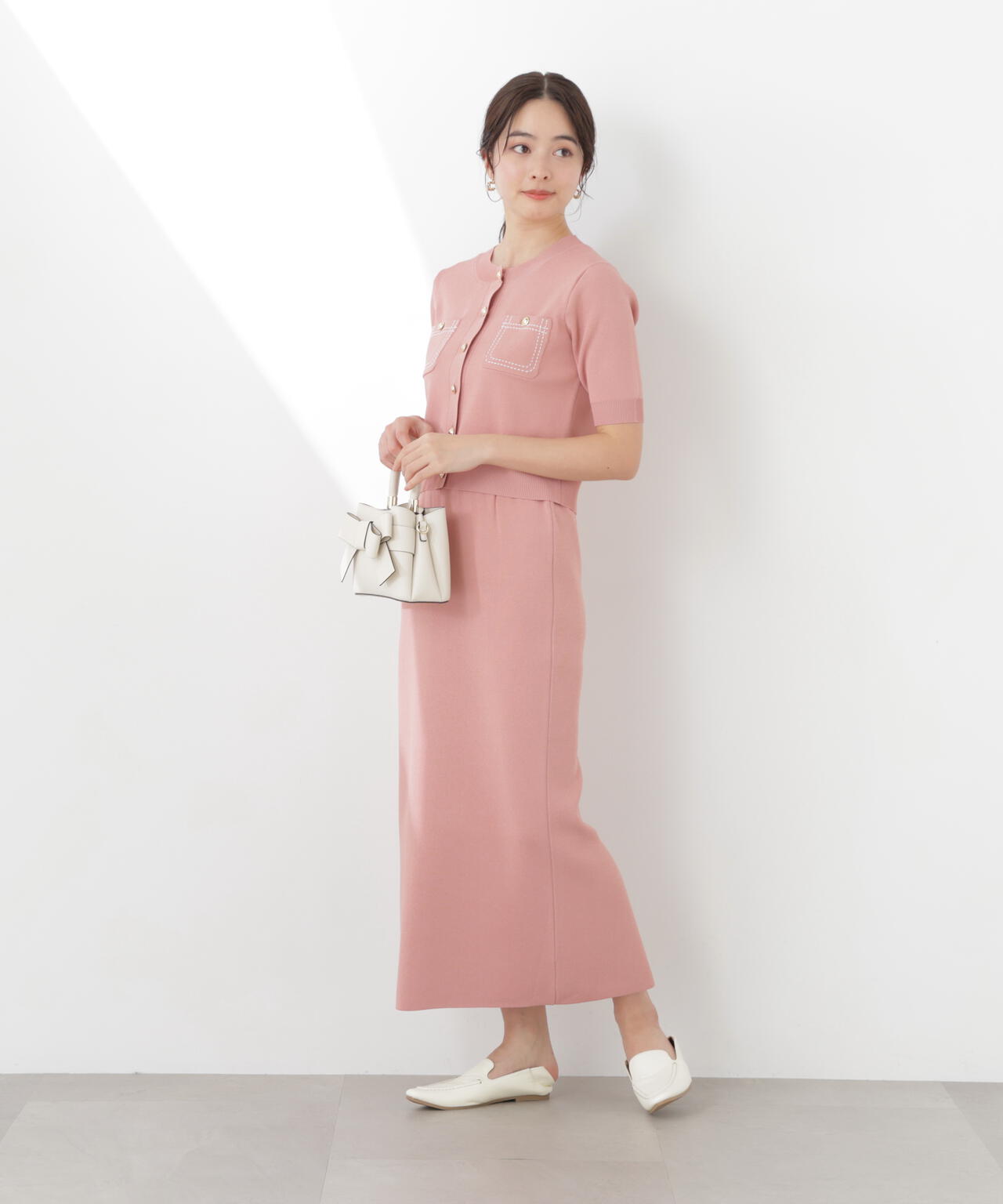 165cm B:82 W:59 H:86 S:25cm 着用サイズ:M