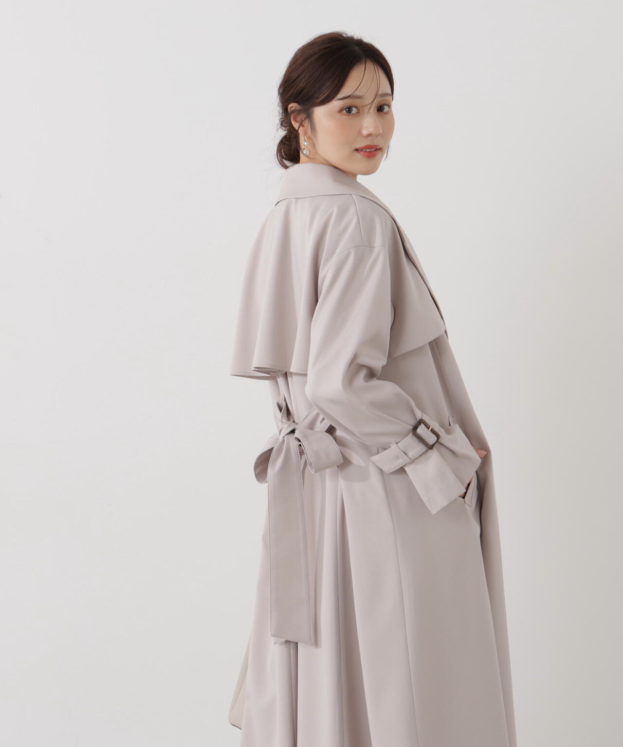 <防シワ/花粉リリース>ベーシックトレンチコート