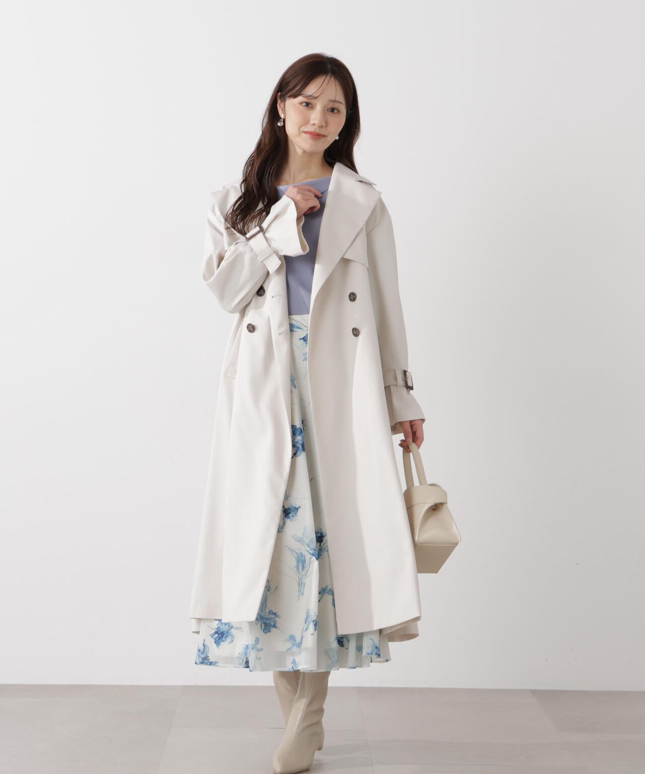 <防シワ/花粉リリース>ベーシックトレンチコート
