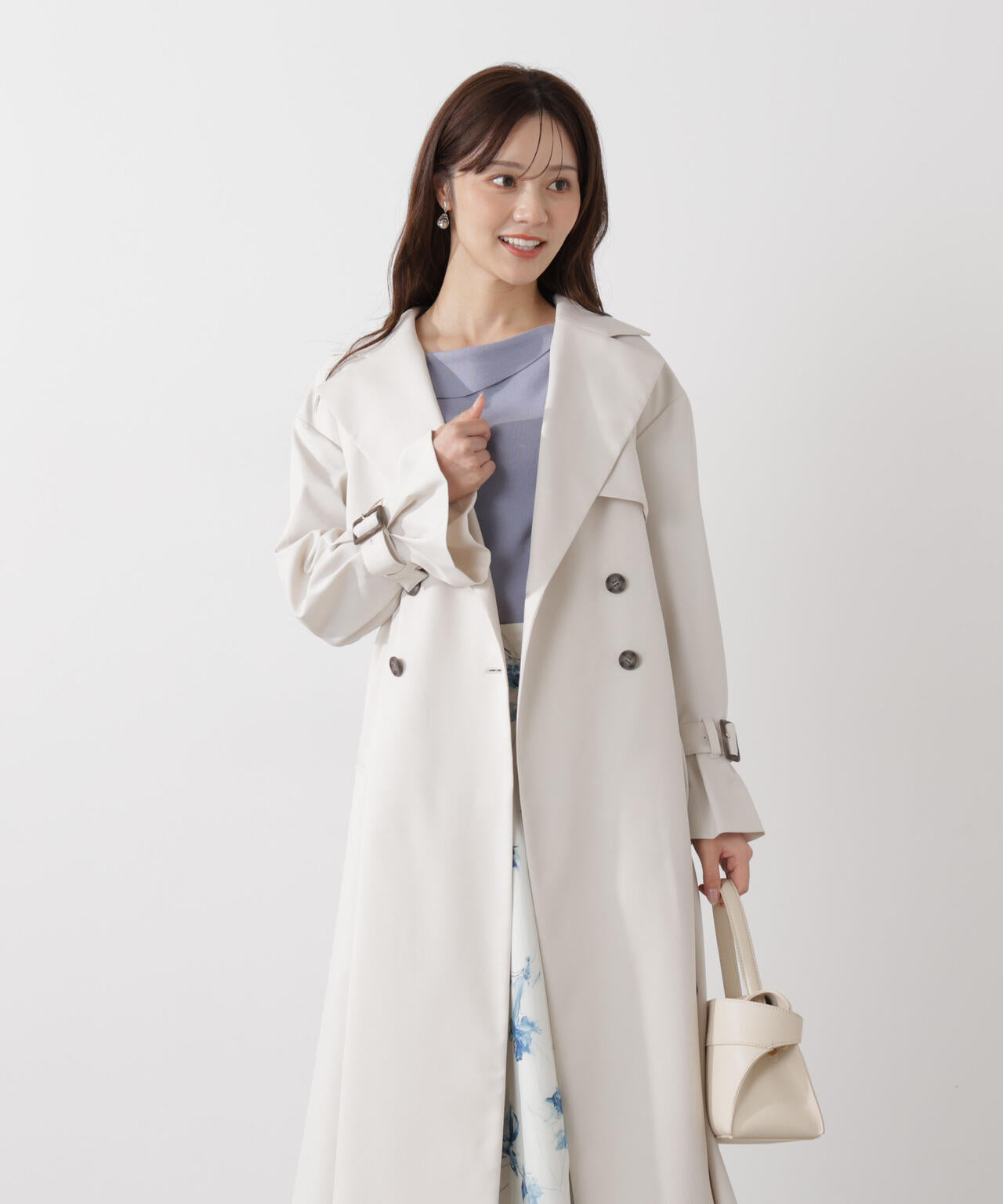 <防シワ/花粉リリース>ベーシックトレンチコート