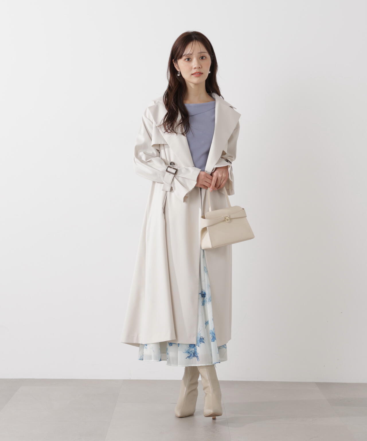 <防シワ/花粉リリース>ベーシックトレンチコート