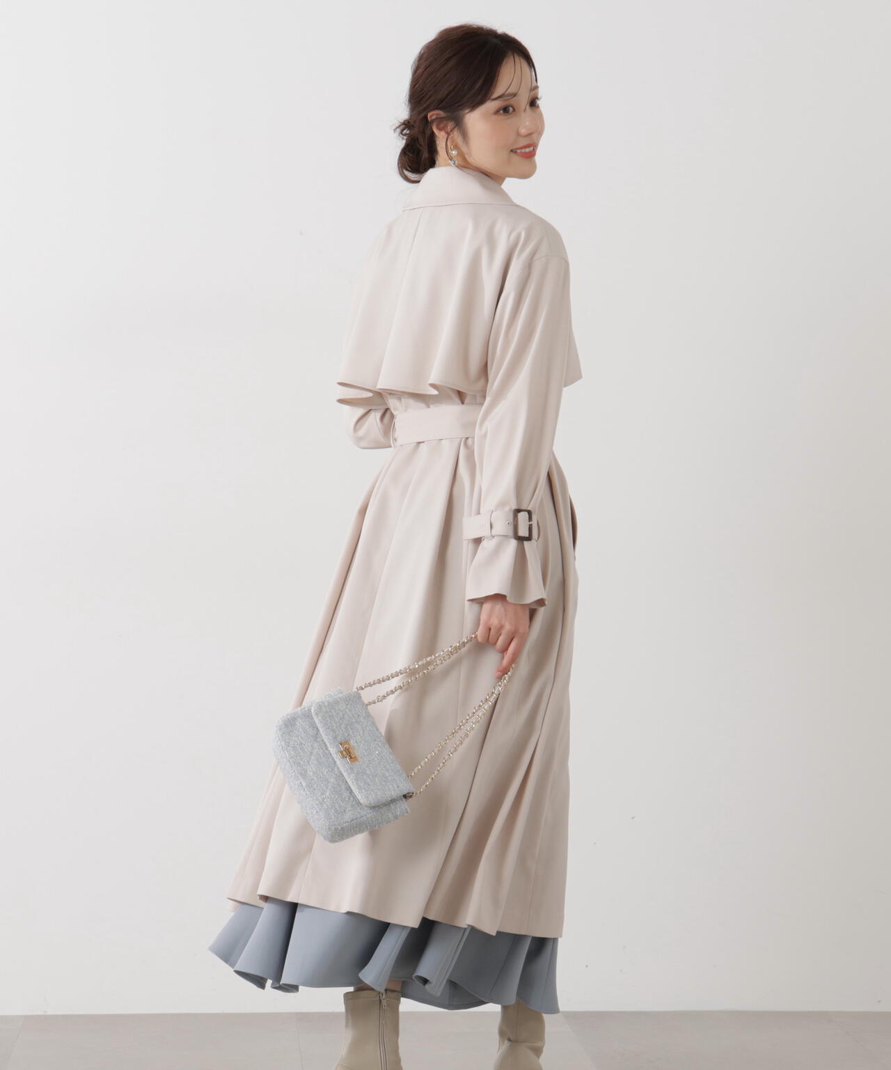 <防シワ/花粉リリース>ベーシックトレンチコート