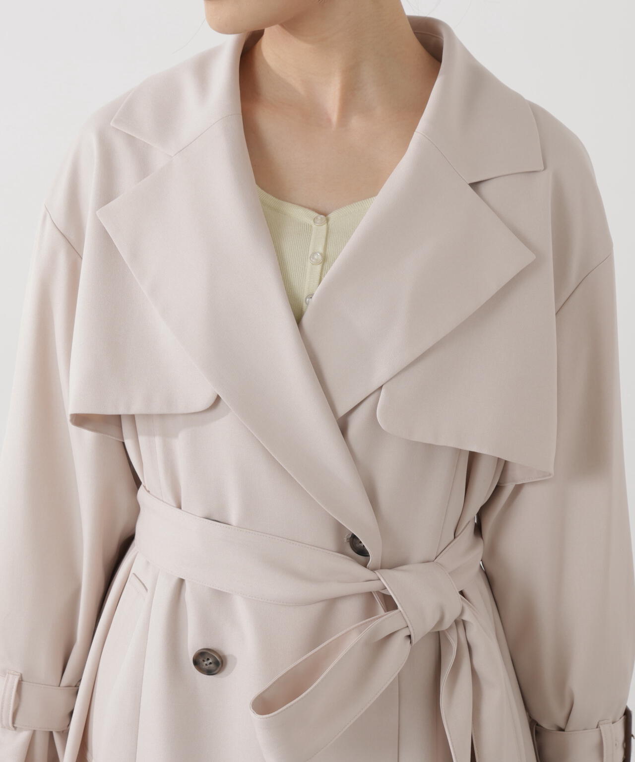 <防シワ/花粉リリース>ベーシックトレンチコート