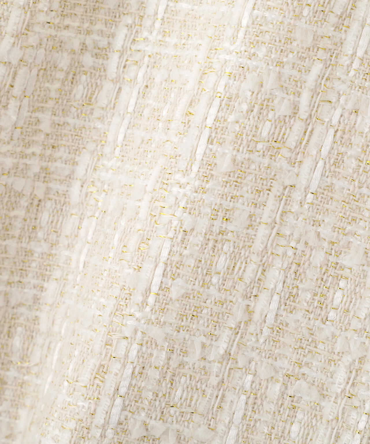 ノーカラーツイードジャケット