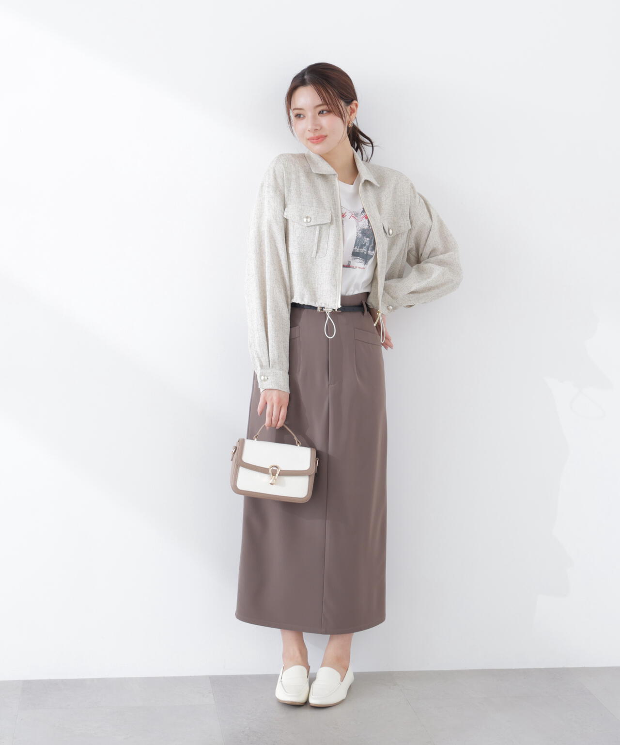 スプリングツイードブルゾン