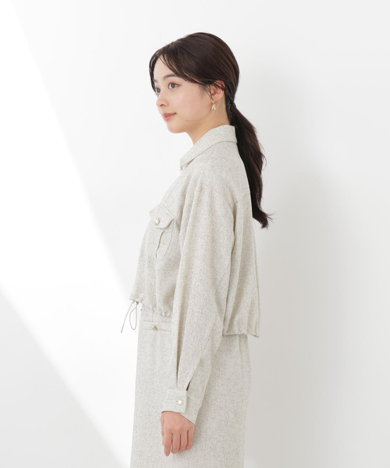 スプリングツイードブルゾン