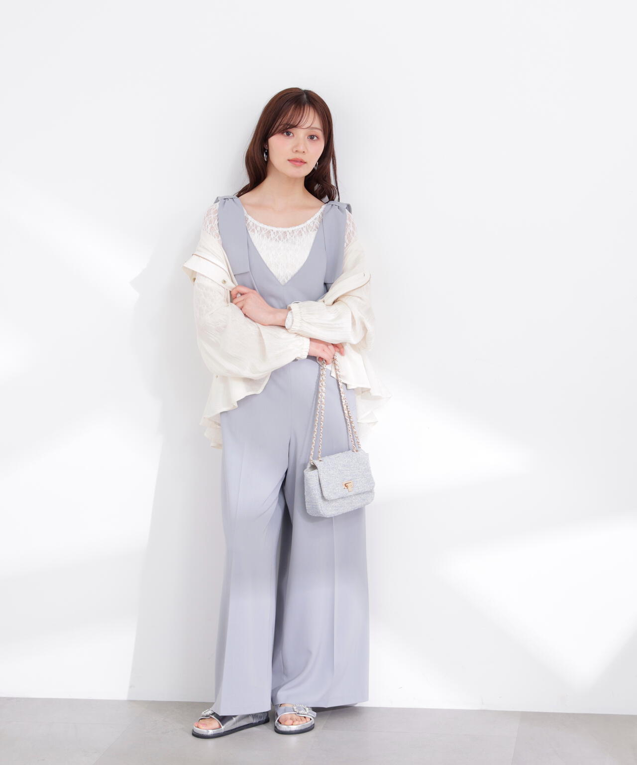 <加藤栞さん着用>シアーペプラムブルゾン