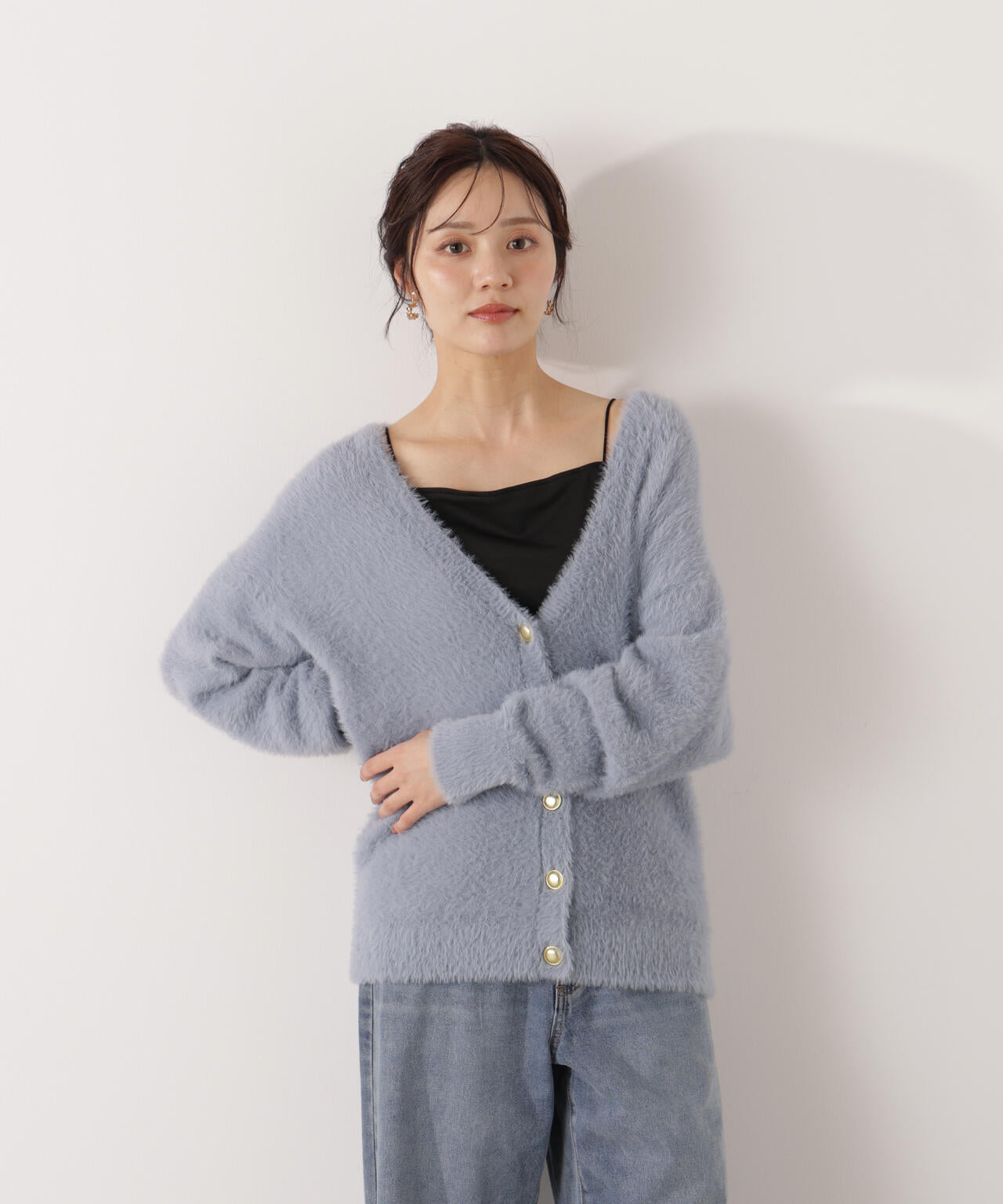 ちら見えガード安心カップ付キャミソール