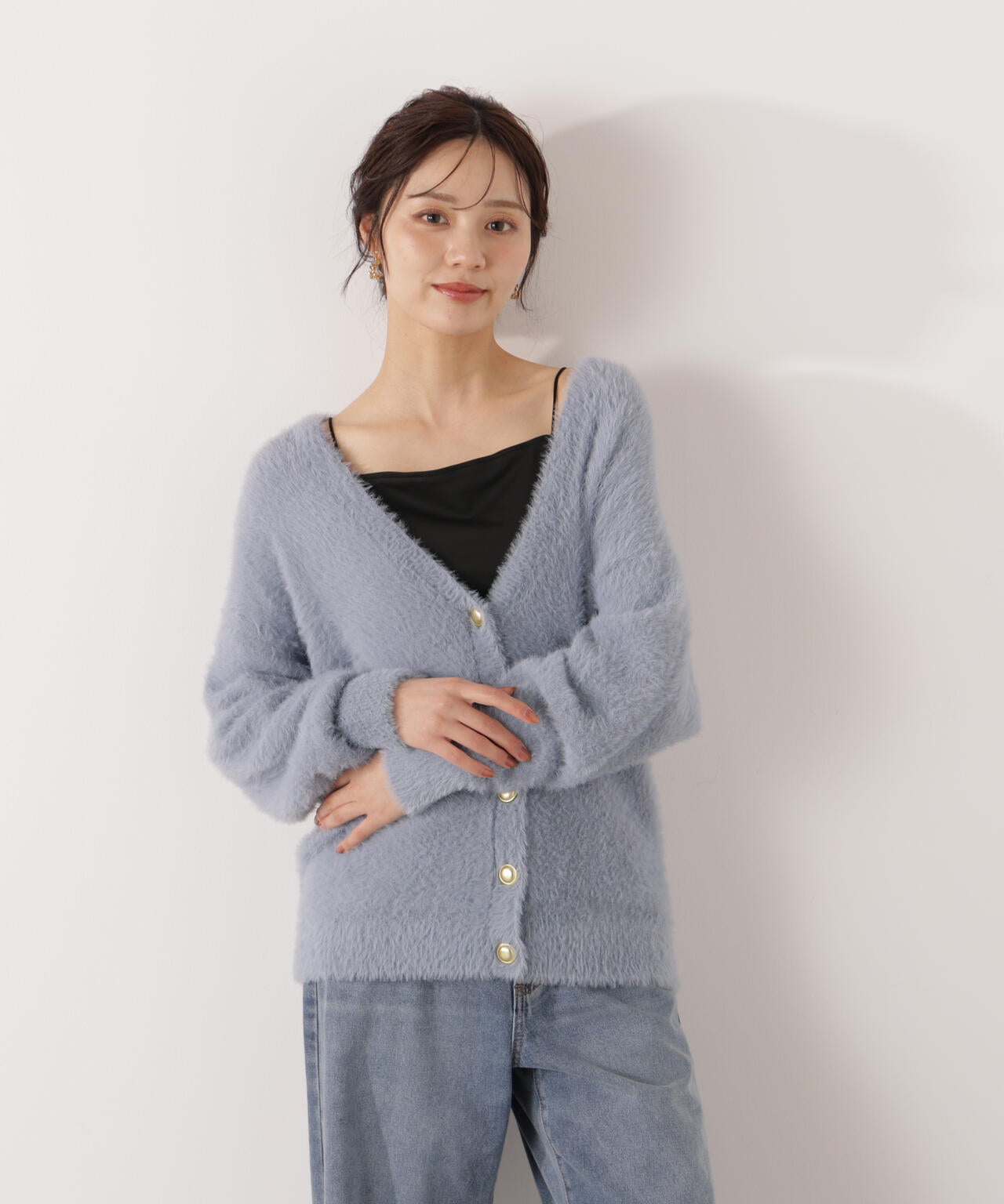 ちら見えガード安心カップ付キャミソール