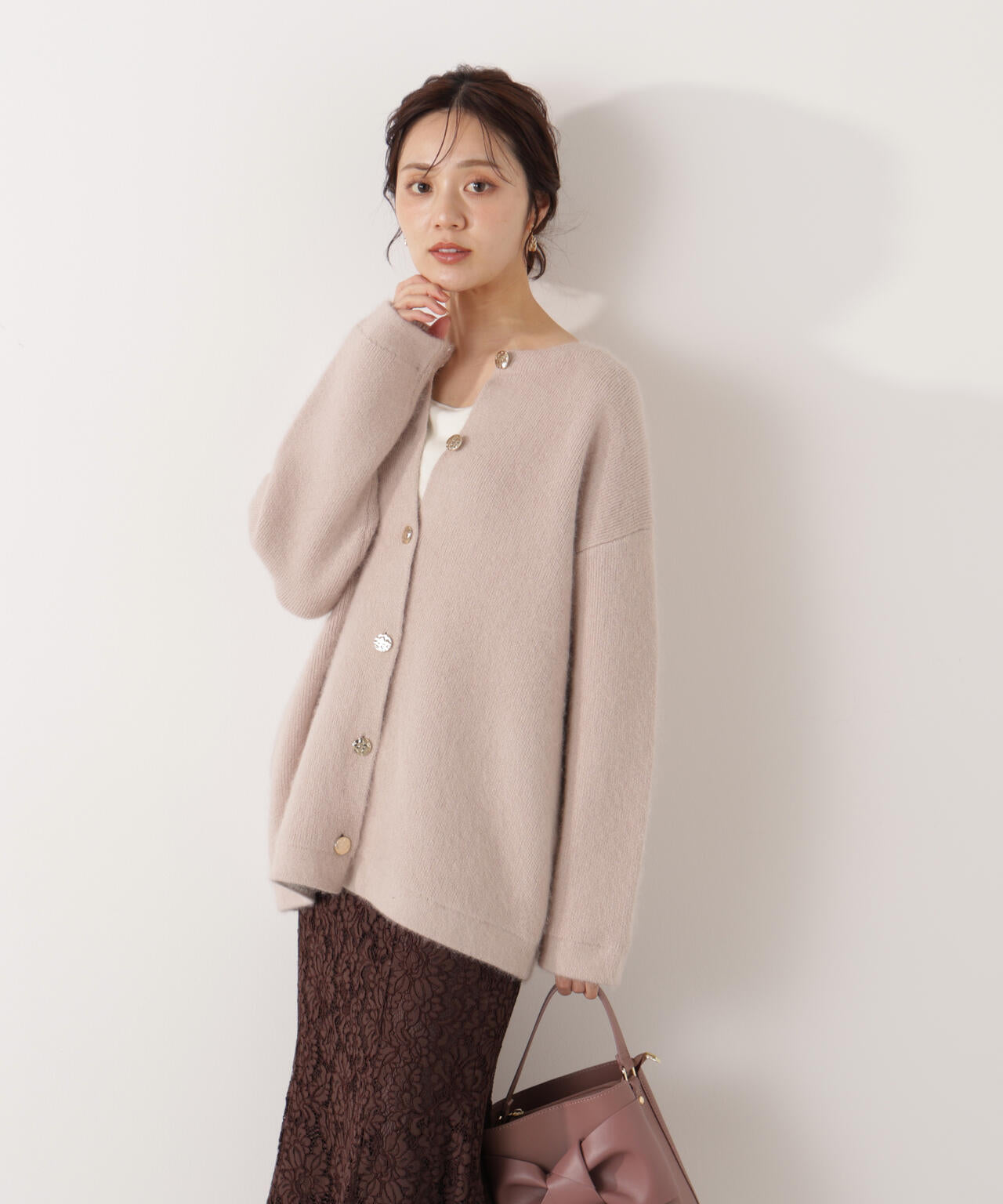 ちら見えガード安心カップ付キャミソール