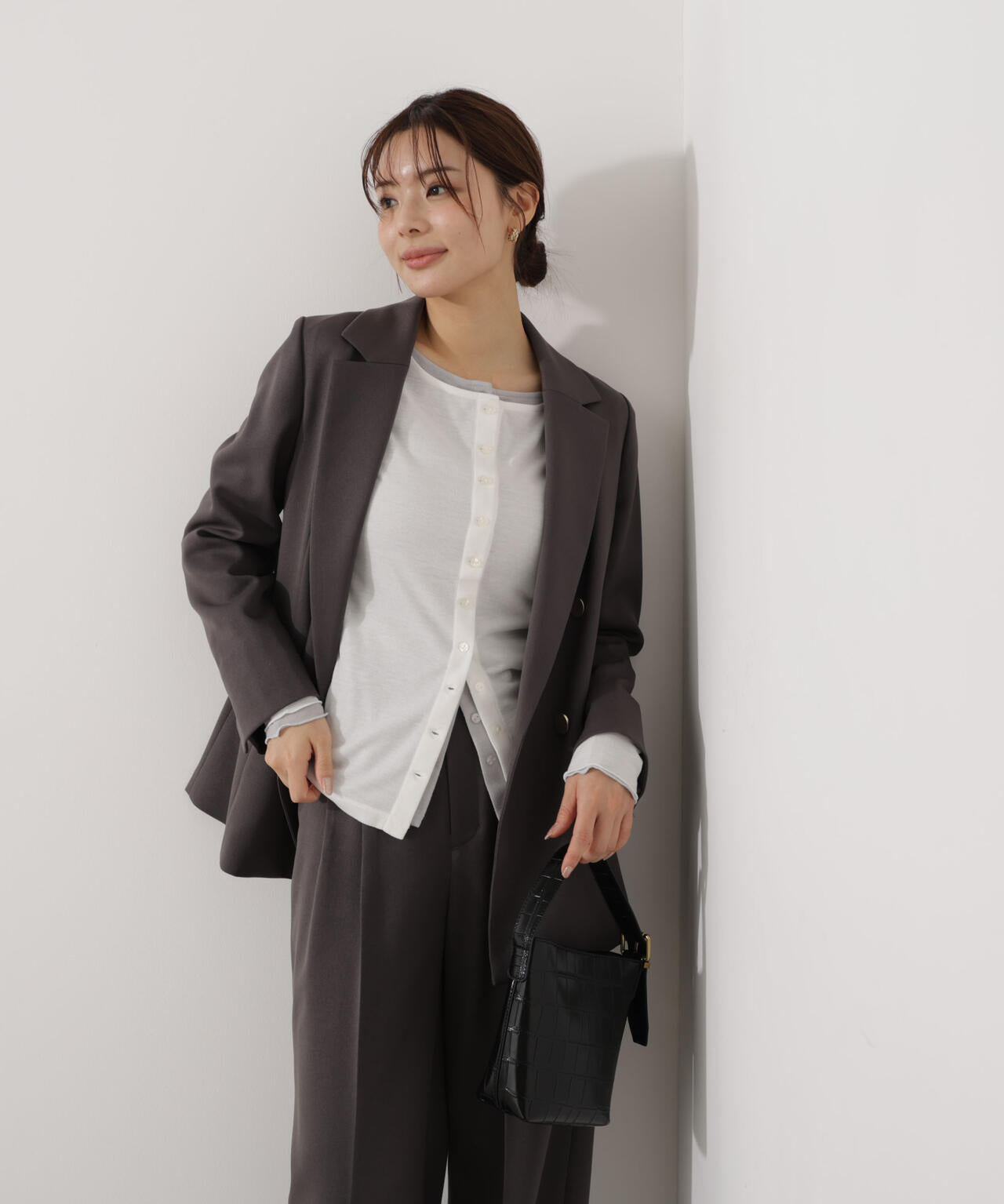 〈a/mie〉シアーカットソー