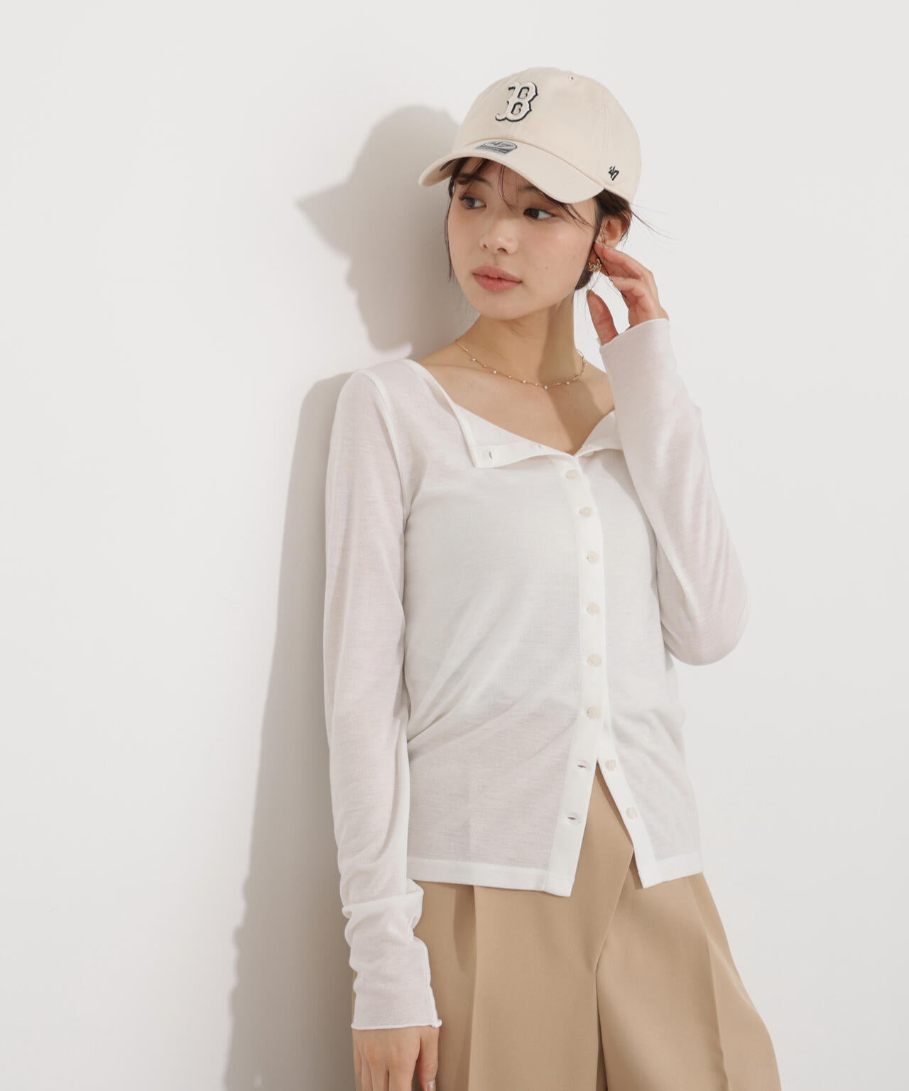 〈a/mie〉シアーカットソー