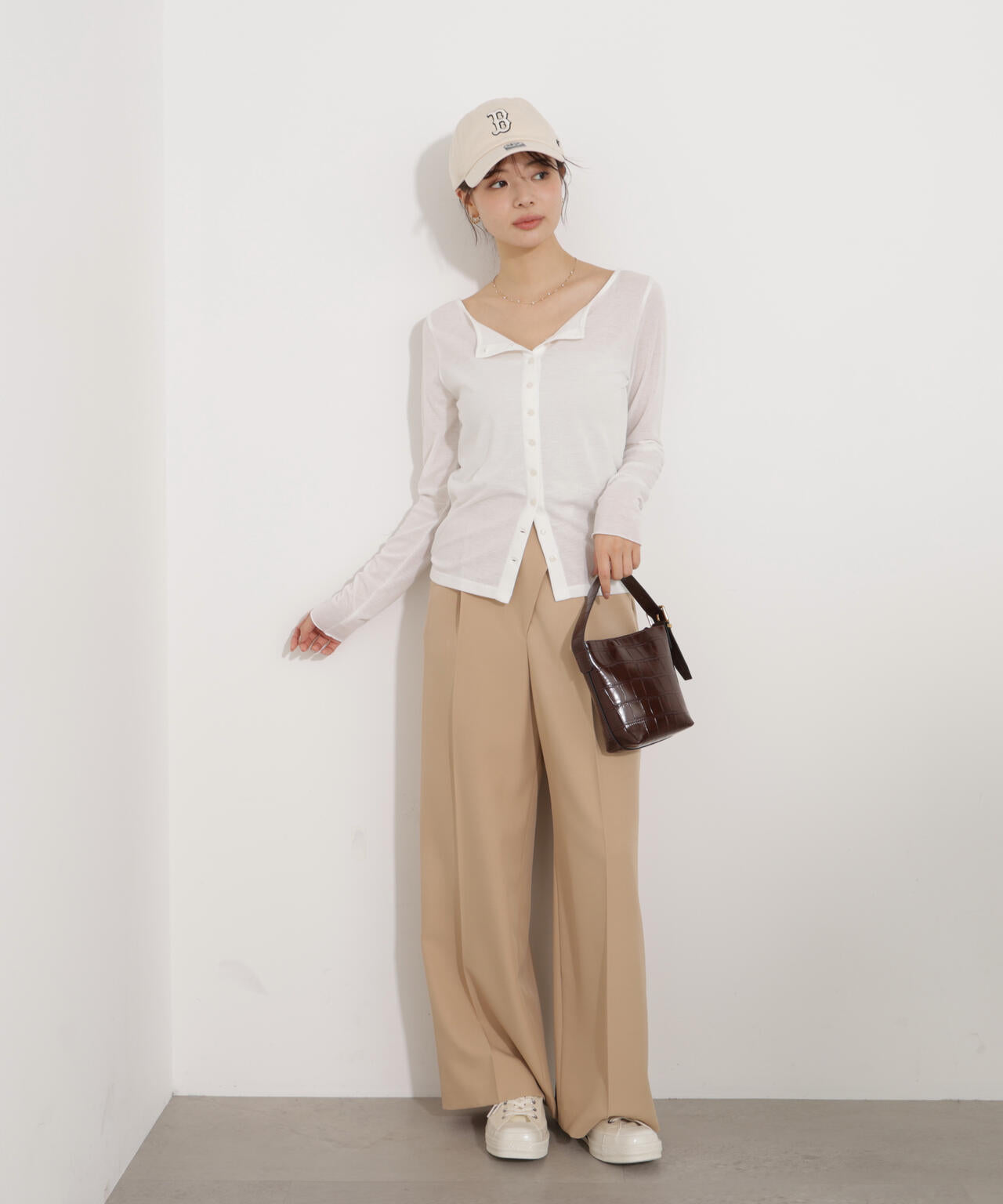 〈a/mie〉シアーカットソー
