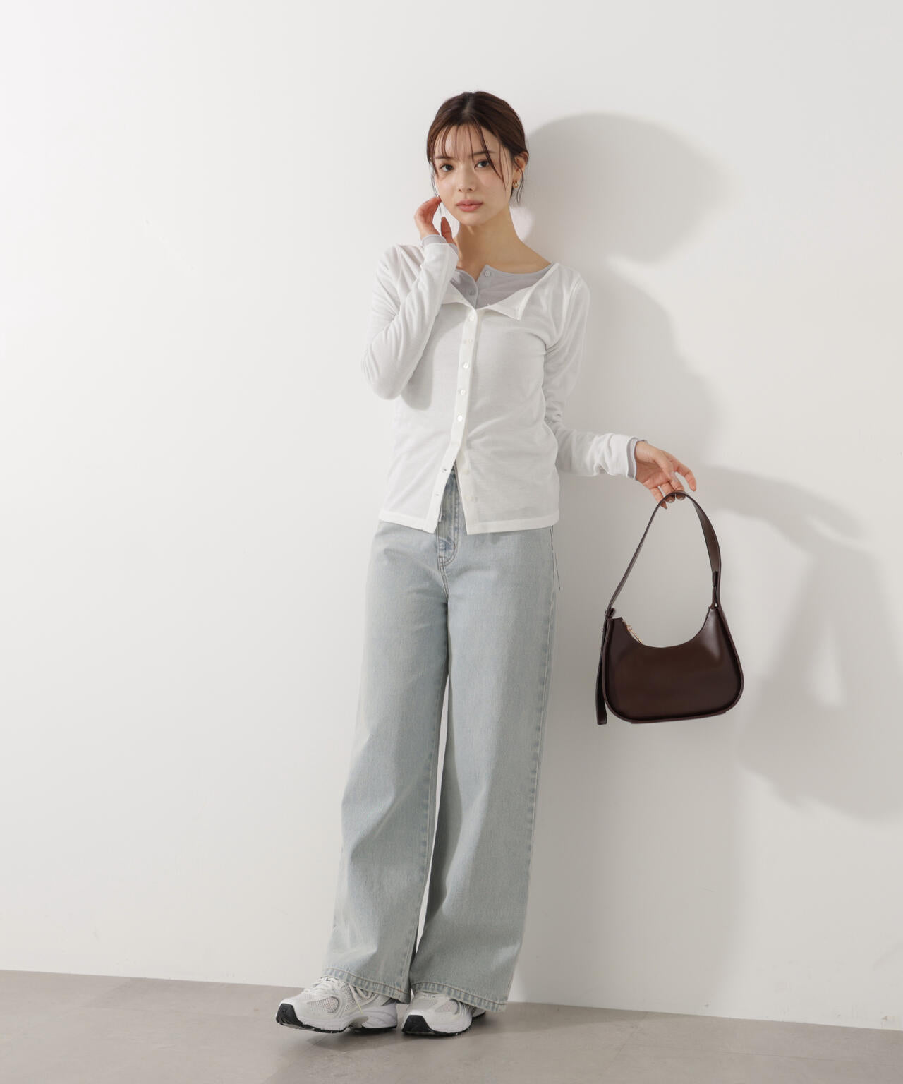 〈a/mie〉シアーカットソー