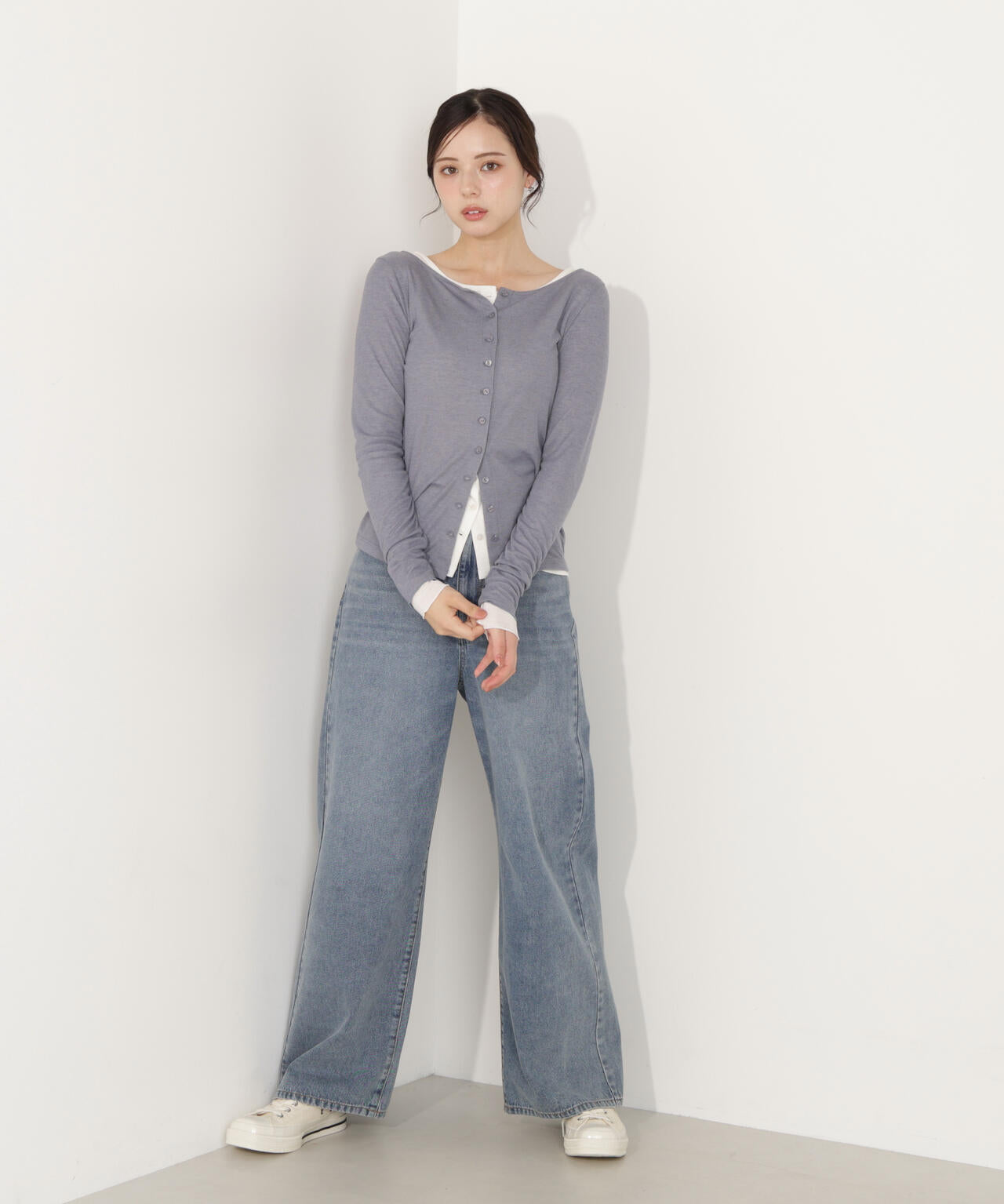 〈a/mie〉シアーカットソー