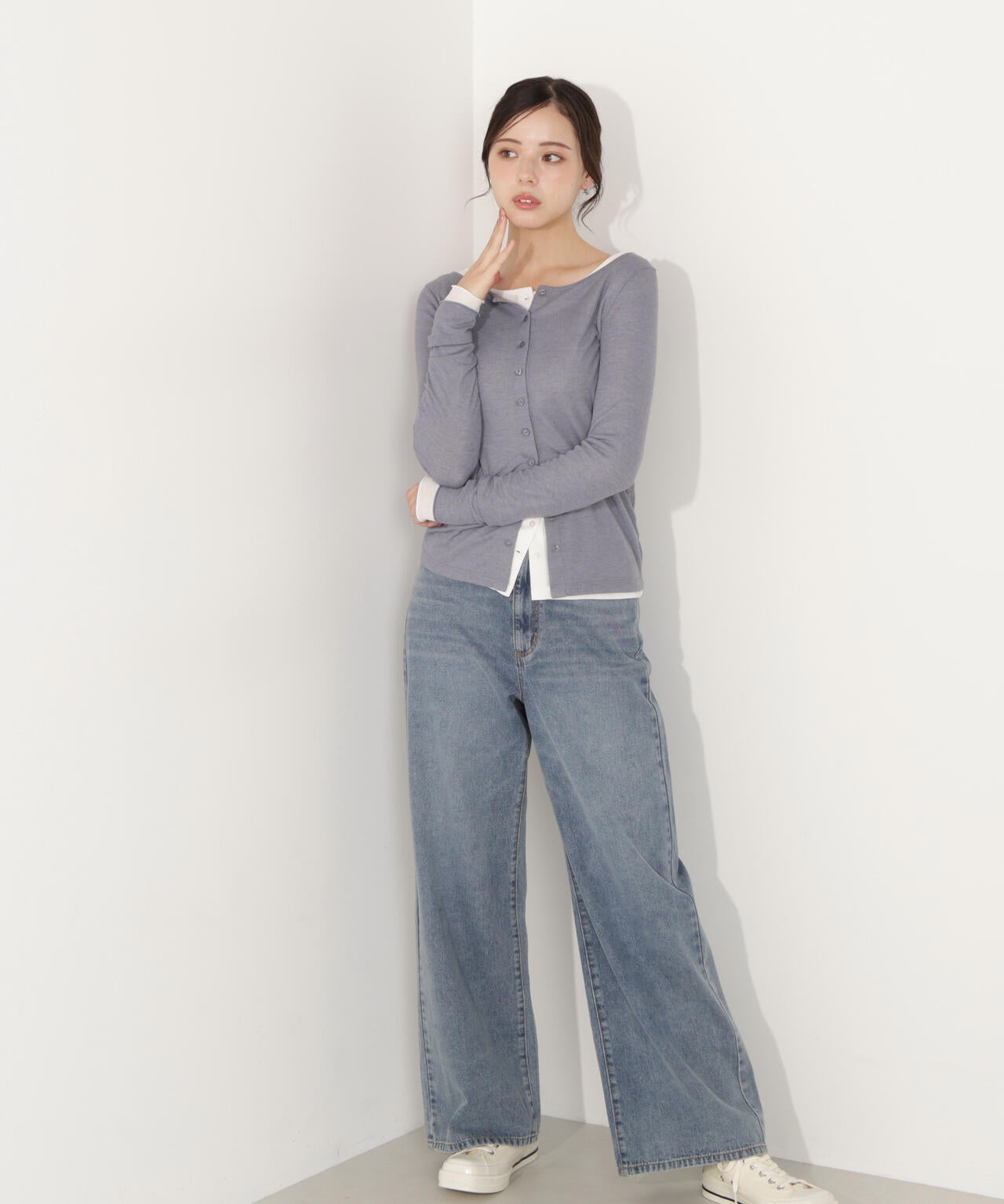 〈a/mie〉シアーカットソー