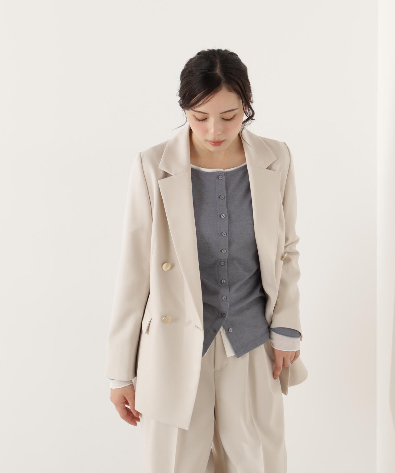 〈a/mie〉シアーカットソー