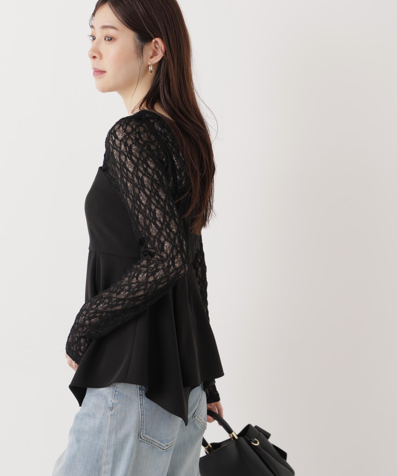 <ウォッシャブル>〈a/mie〉ストレッチレース