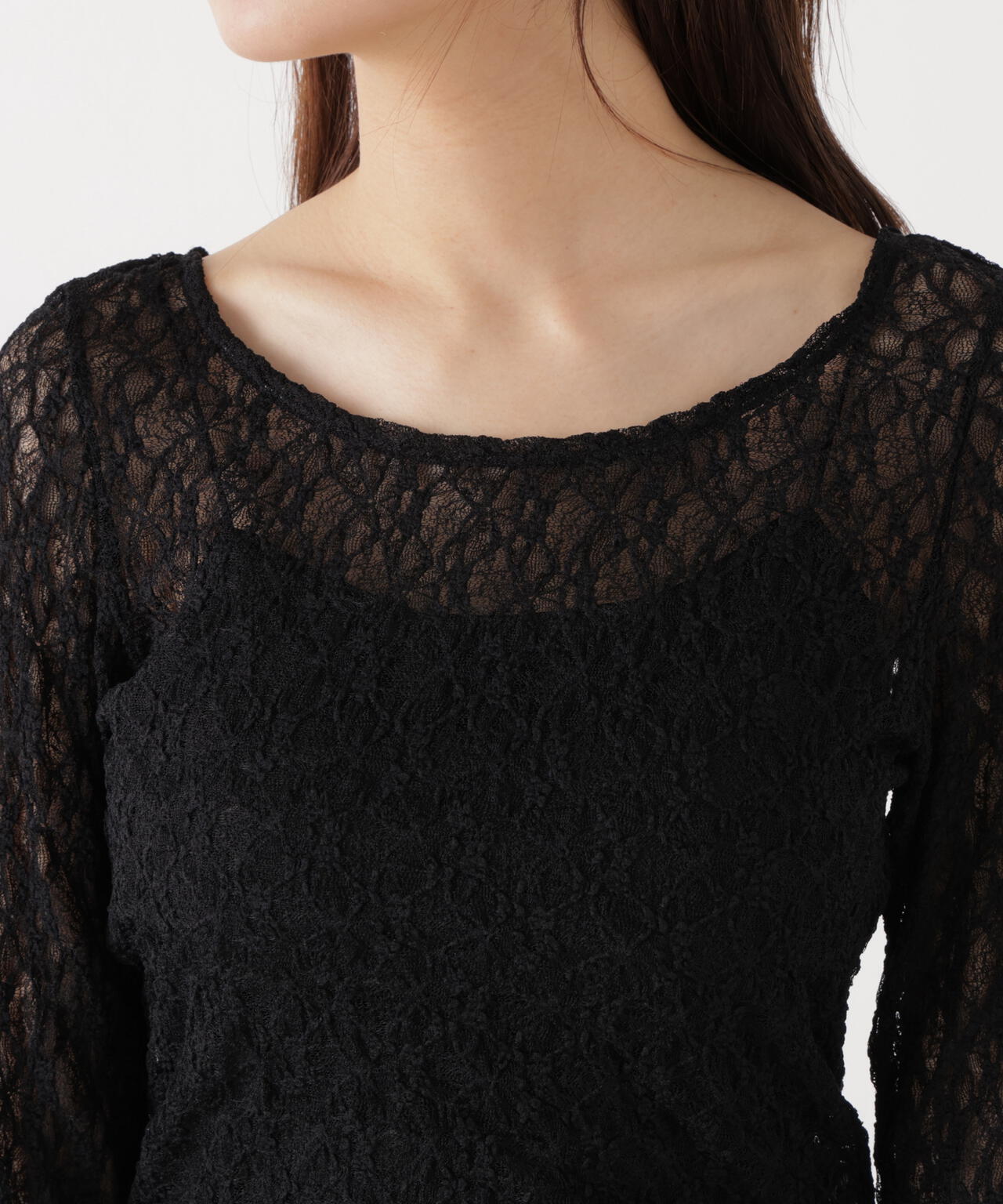 <ウォッシャブル>〈a/mie〉ストレッチレース