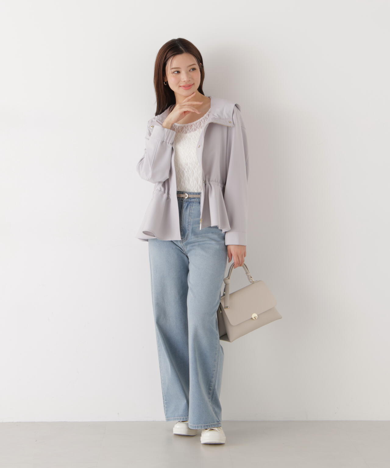 <ウォッシャブル>〈a/mie〉ストレッチレース