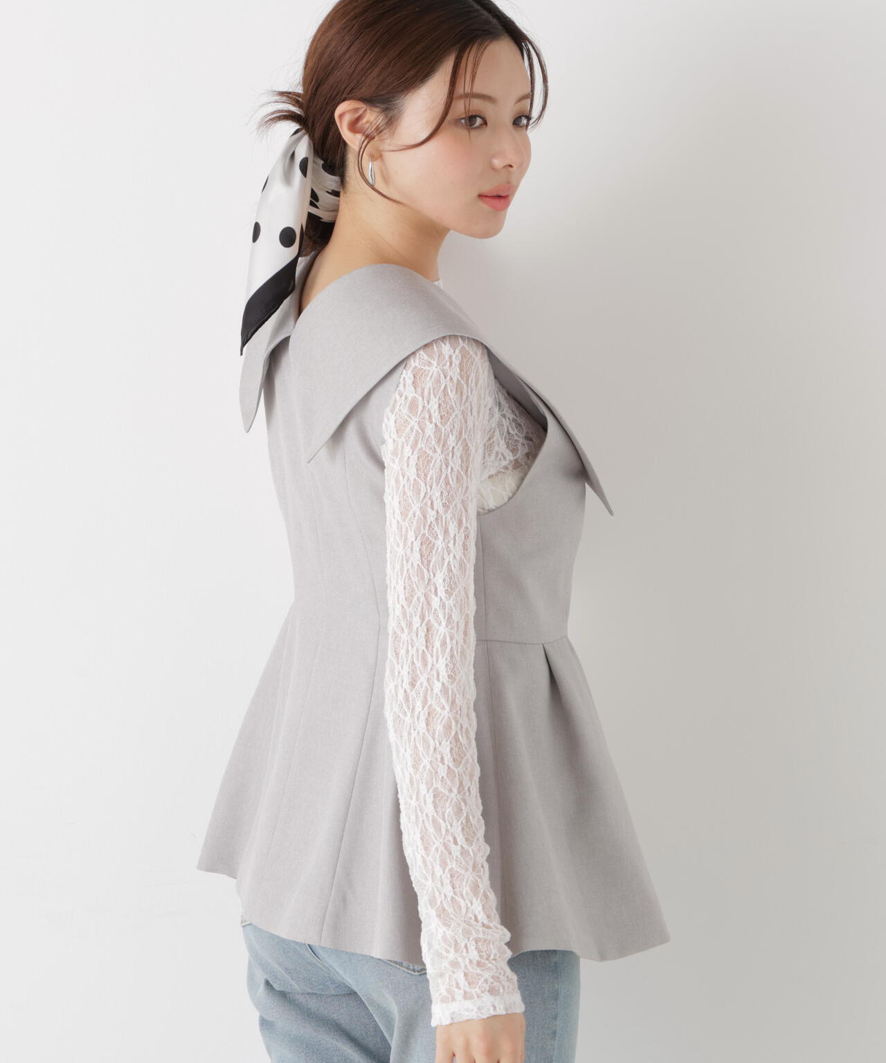 <ウォッシャブル>〈a/mie〉ストレッチレース