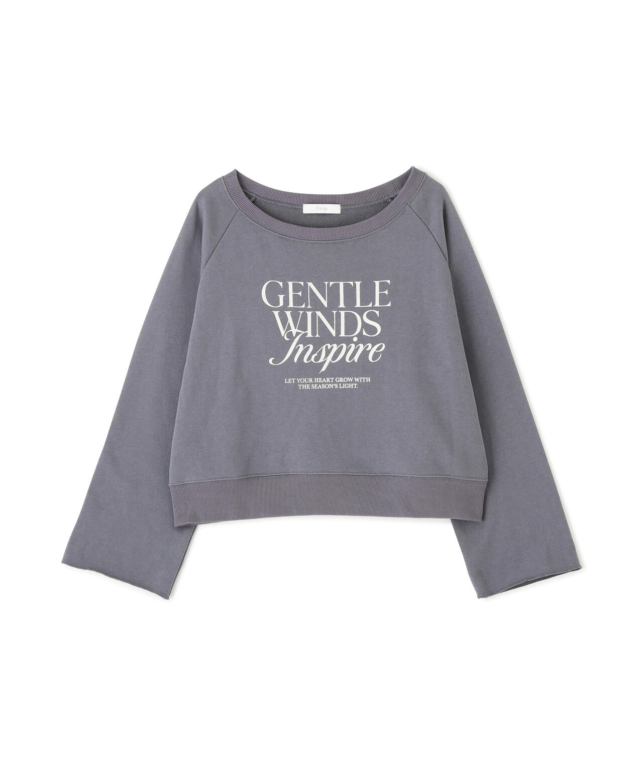 <ウォッシャブル>〈a/mie〉ラグランロゴトップス