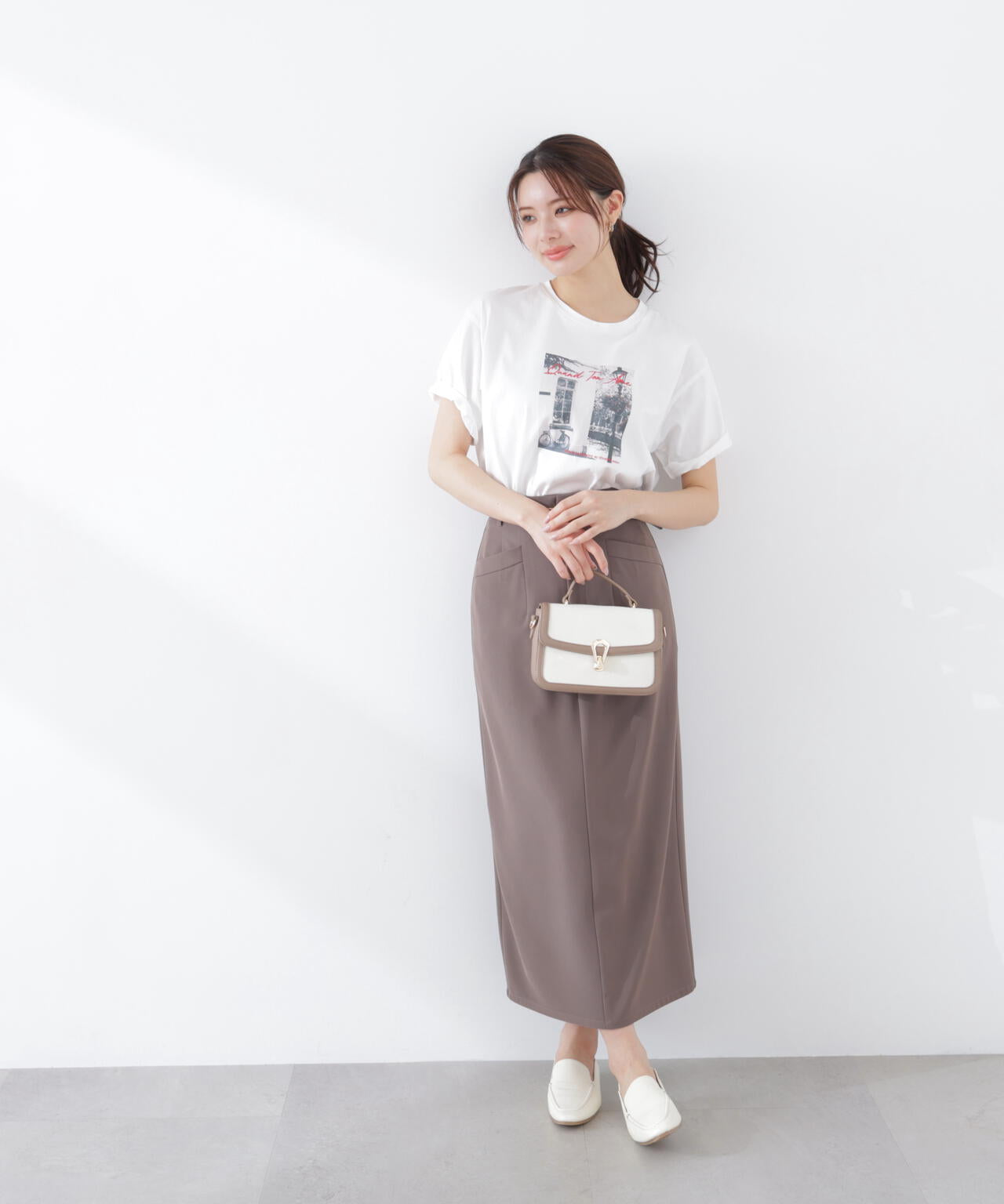 〈a/mie〉フォトプリントT