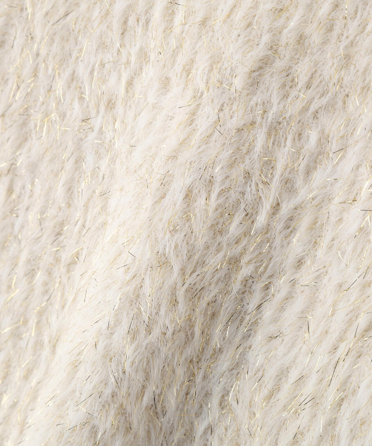 ラメフェザーボートネックニット