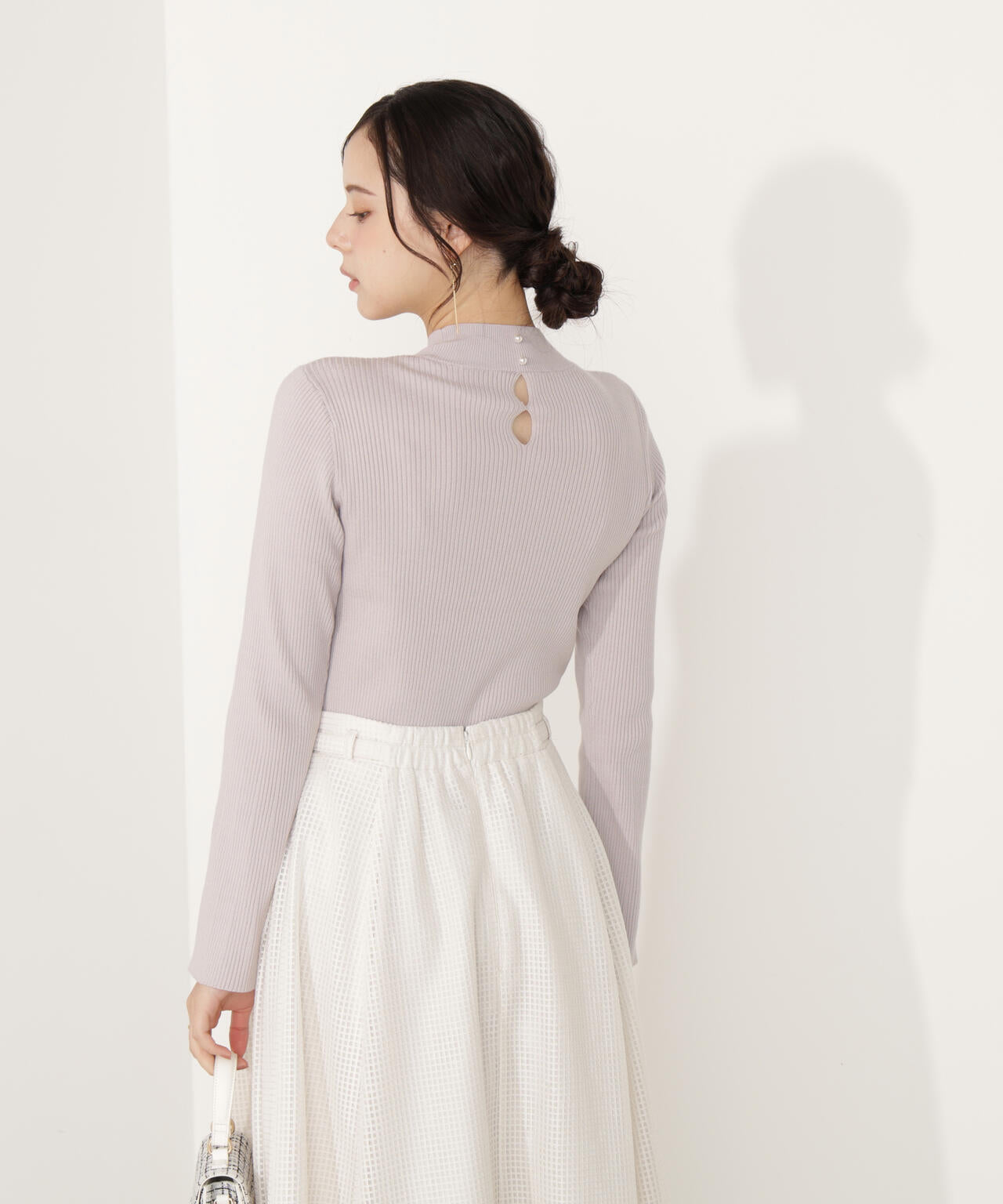 モックネックベーシックニット