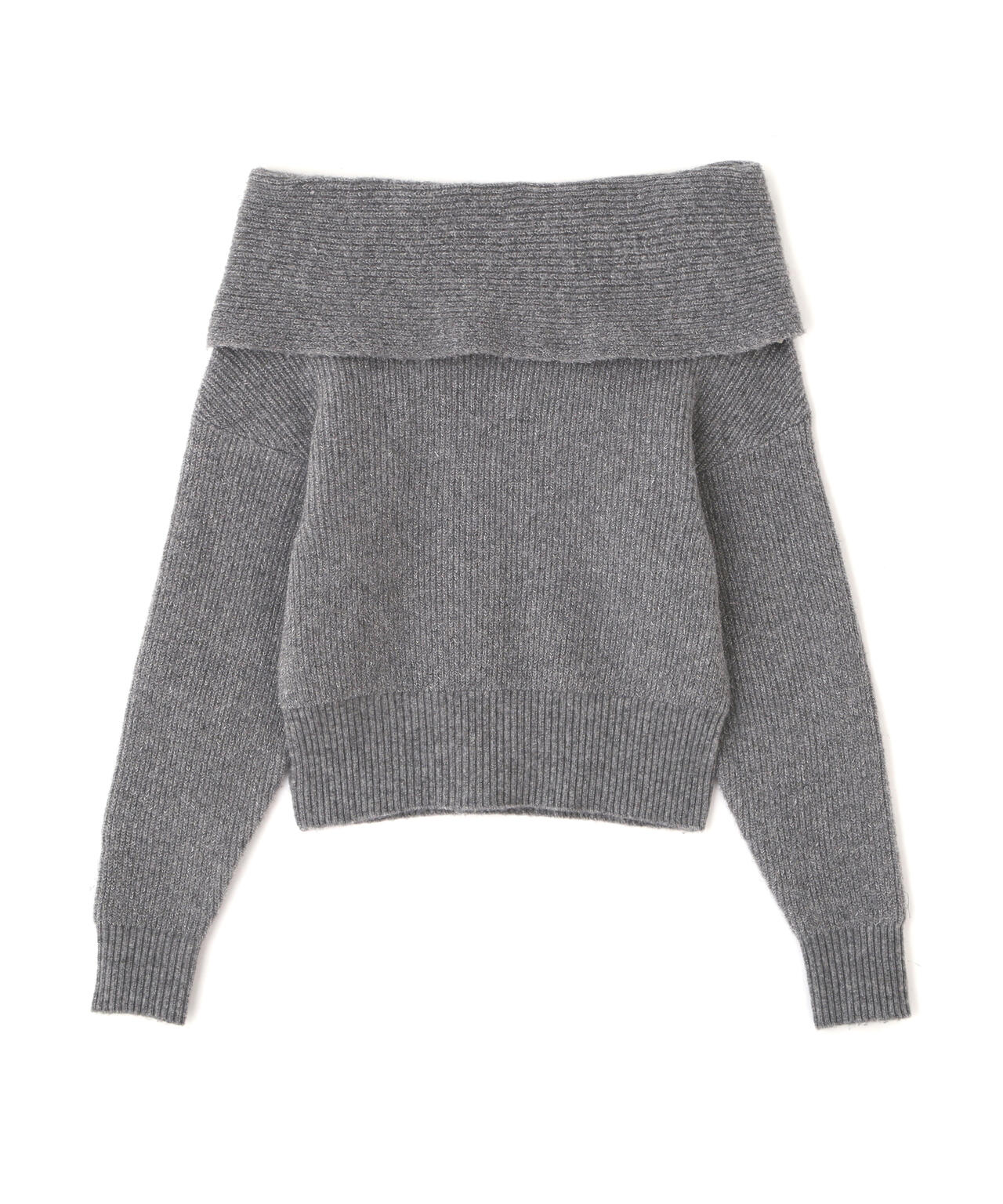 ラメ入りオフショルニット