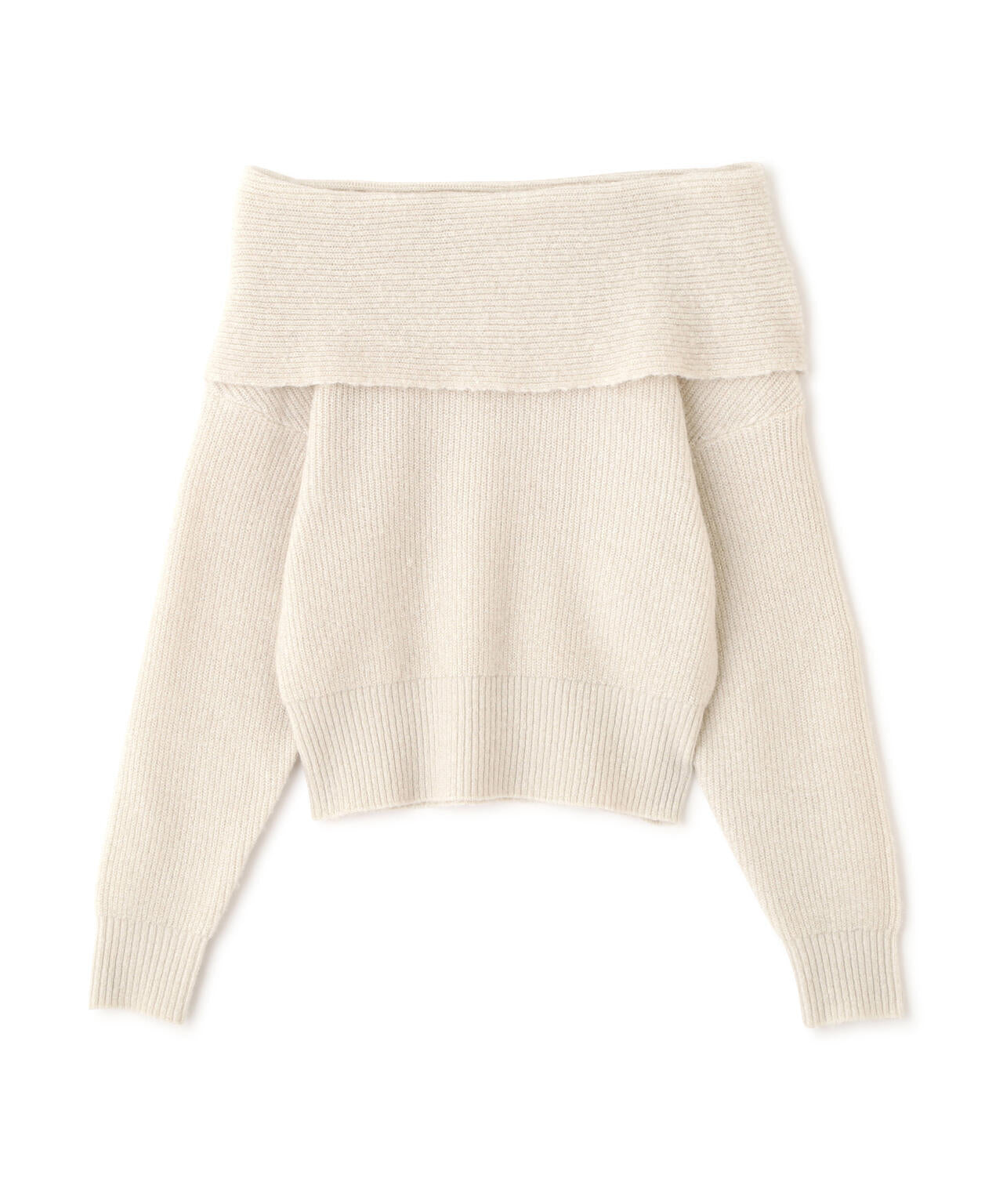 ラメ入りオフショルニット