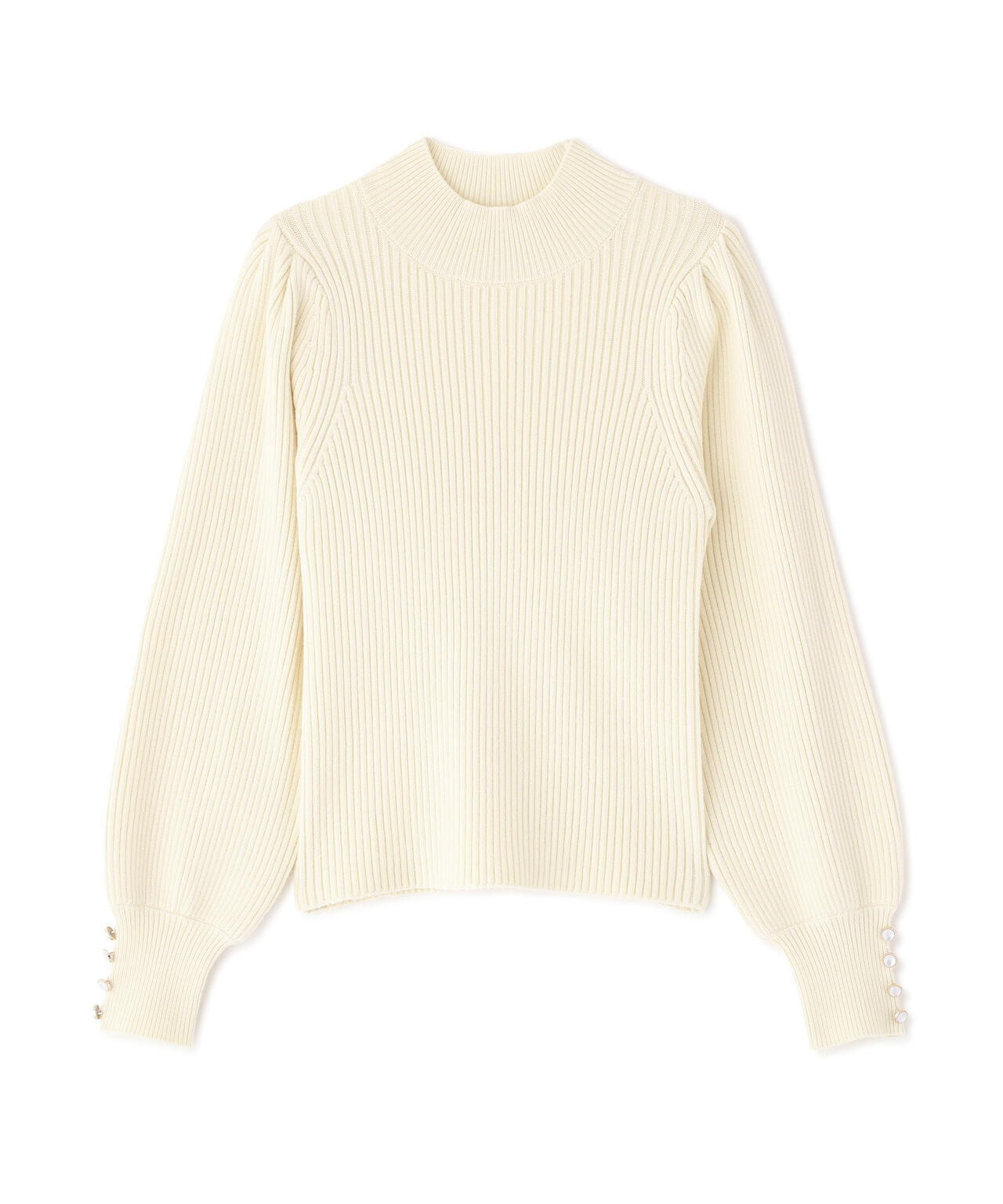 ハイネックボリュームスリーブニット