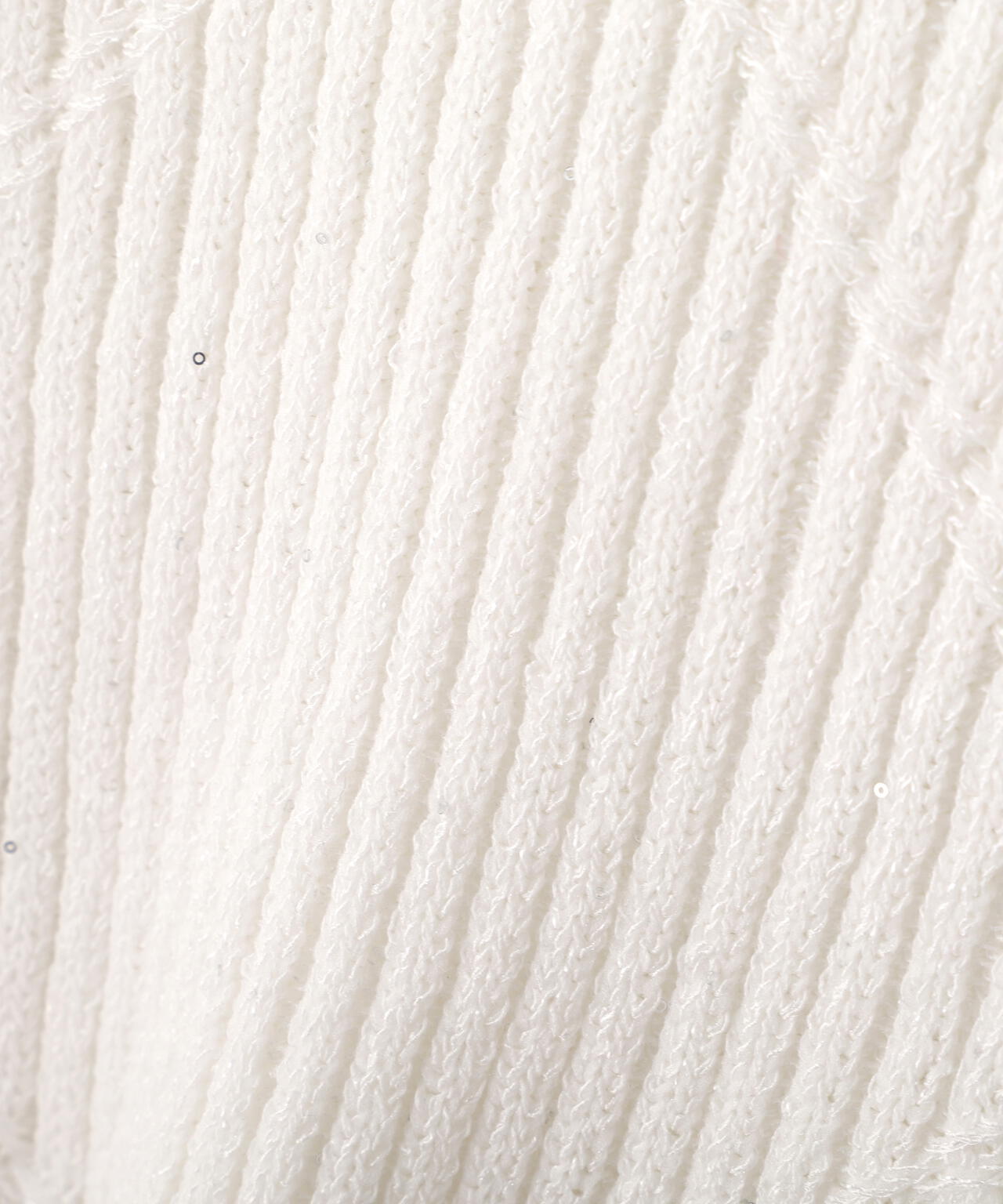 ラメ入りアイレットボクシーニット