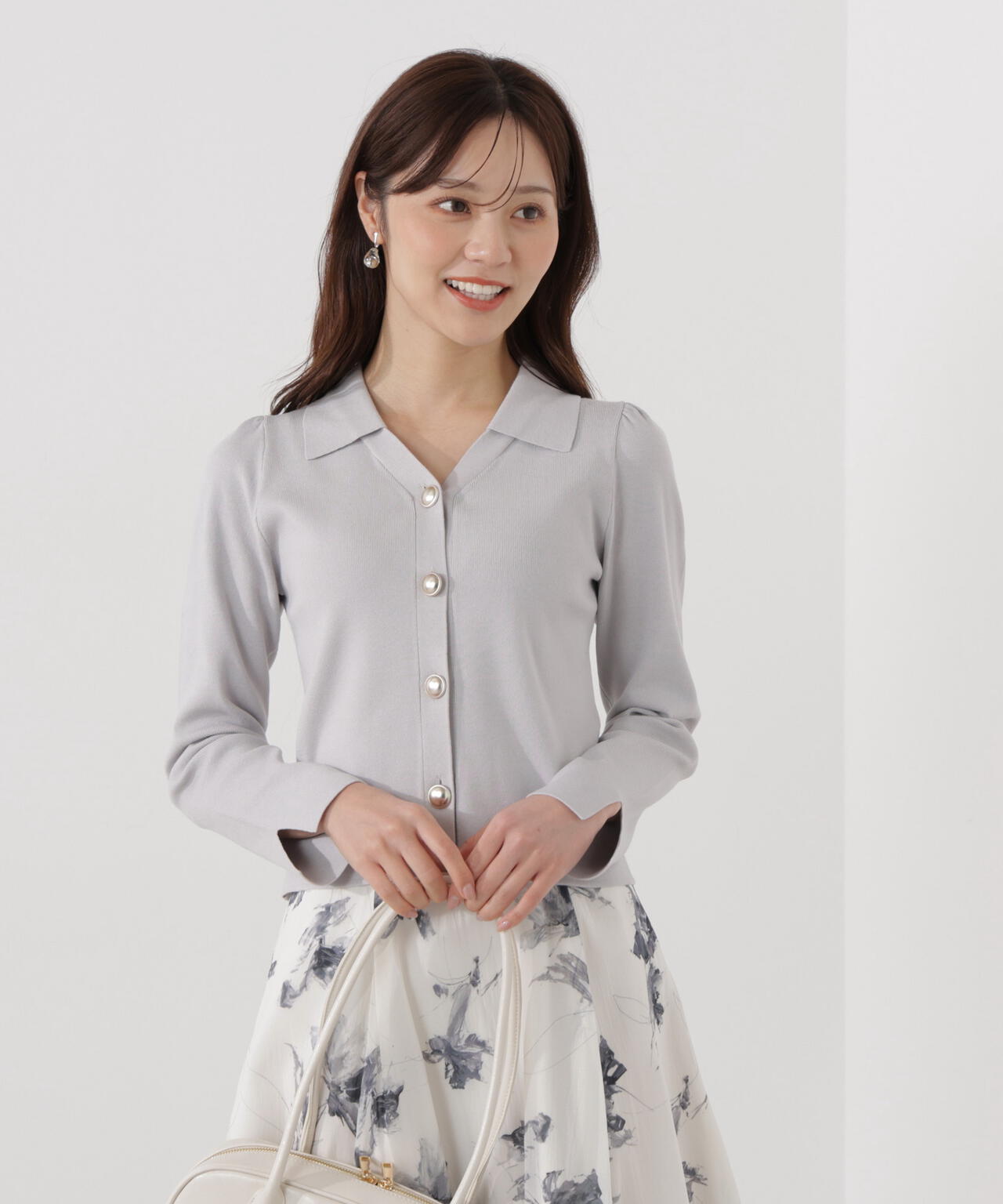 衿付き総針ニット