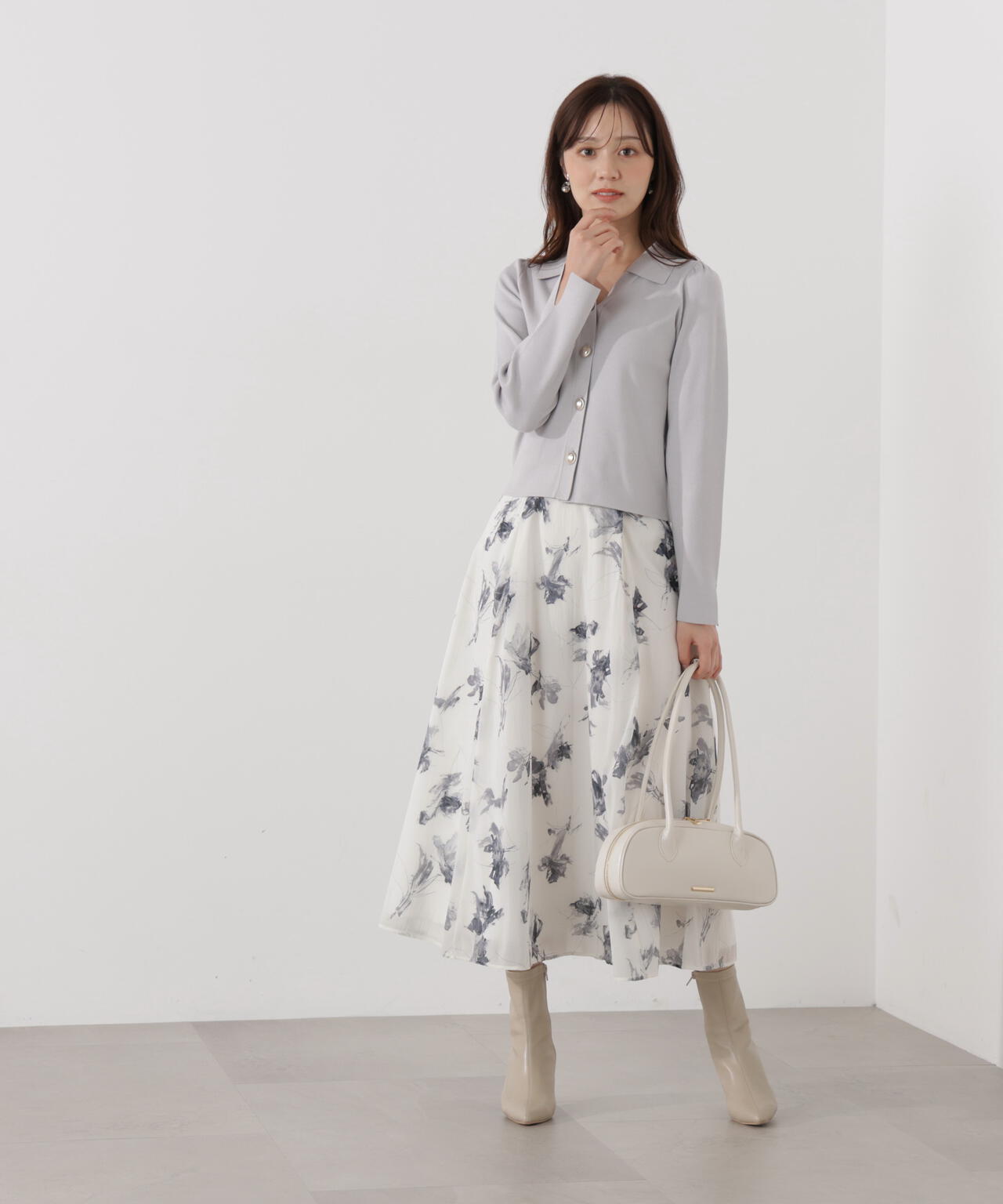 衿付き総針ニット