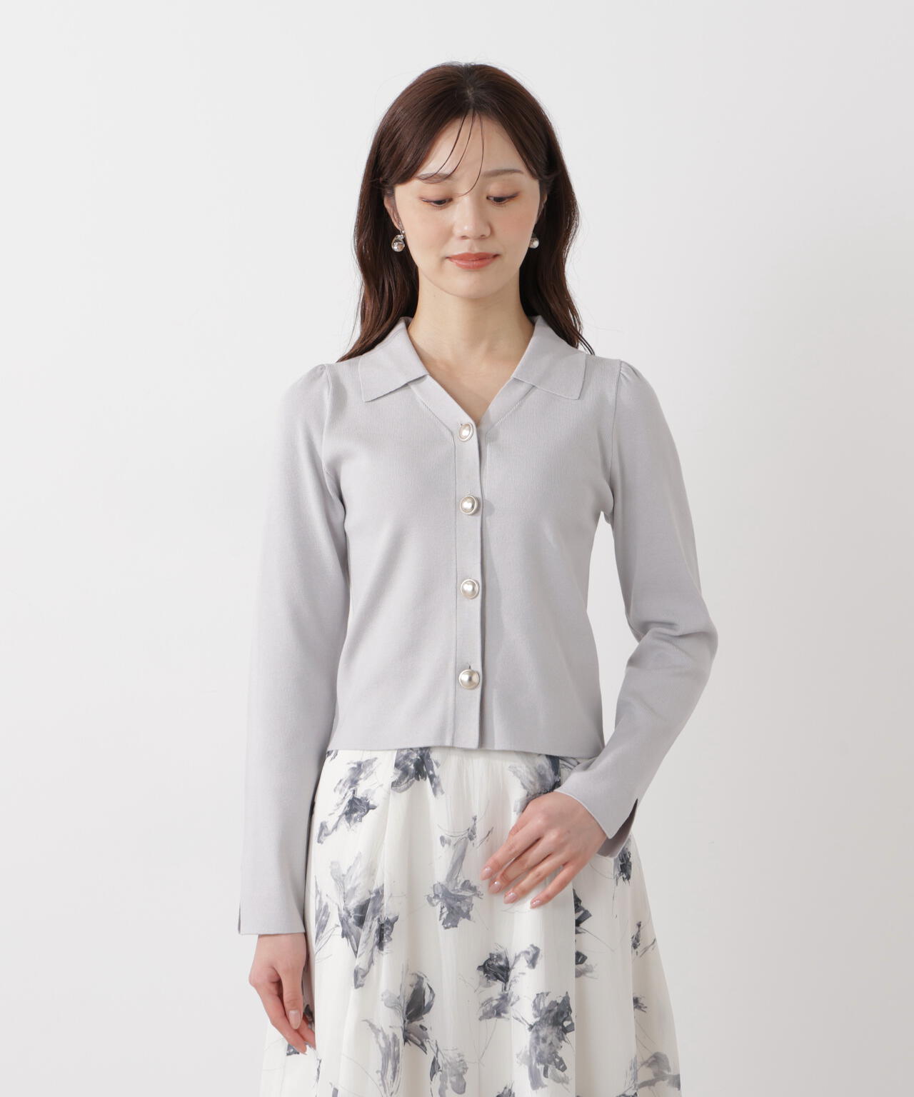 衿付き総針ニット