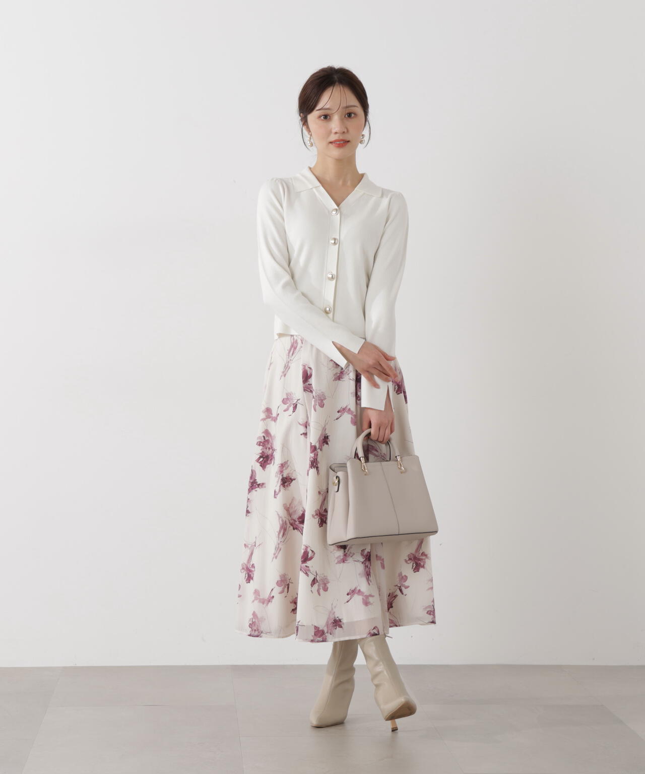 衿付き総針ニット