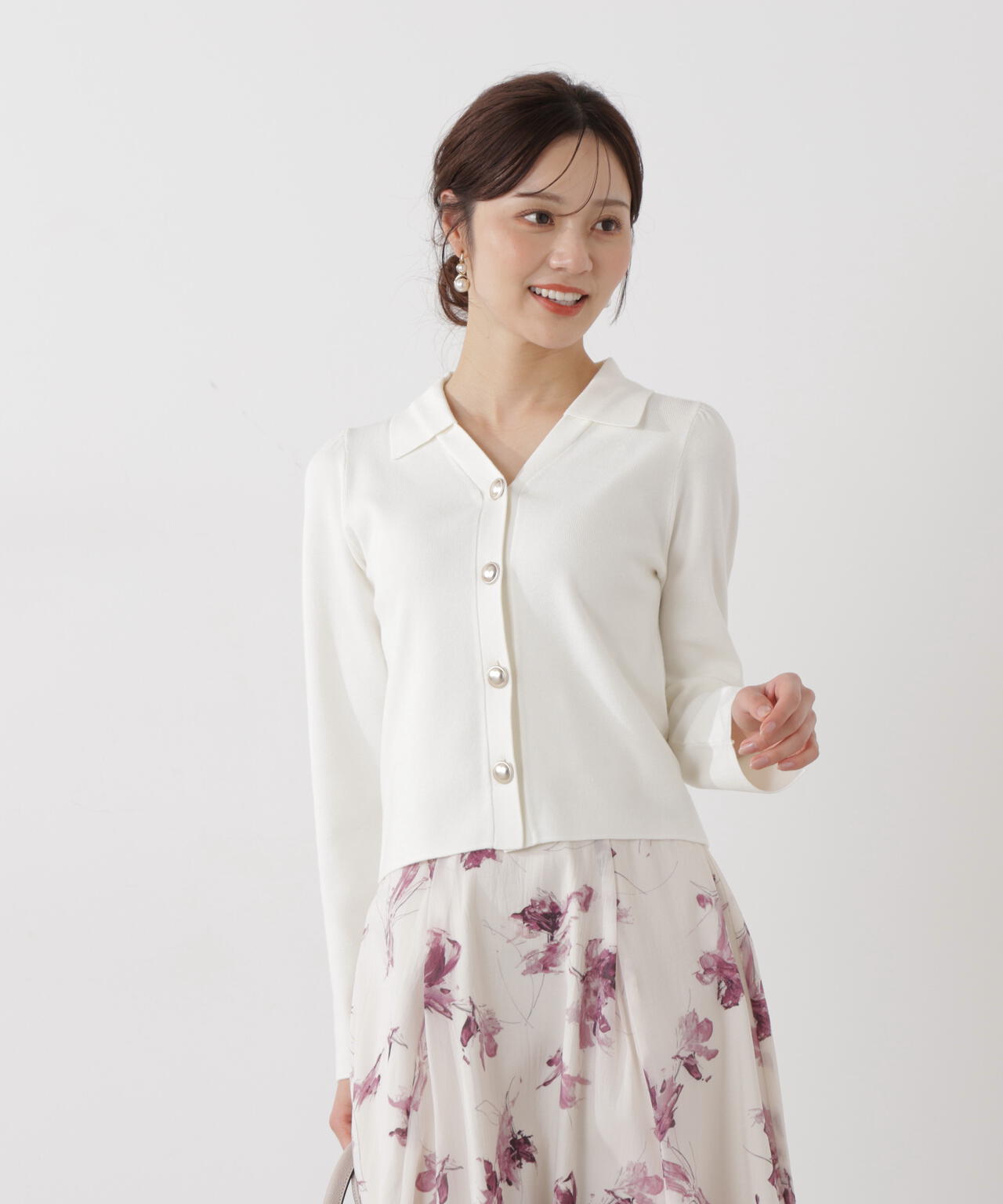 衿付き総針ニット