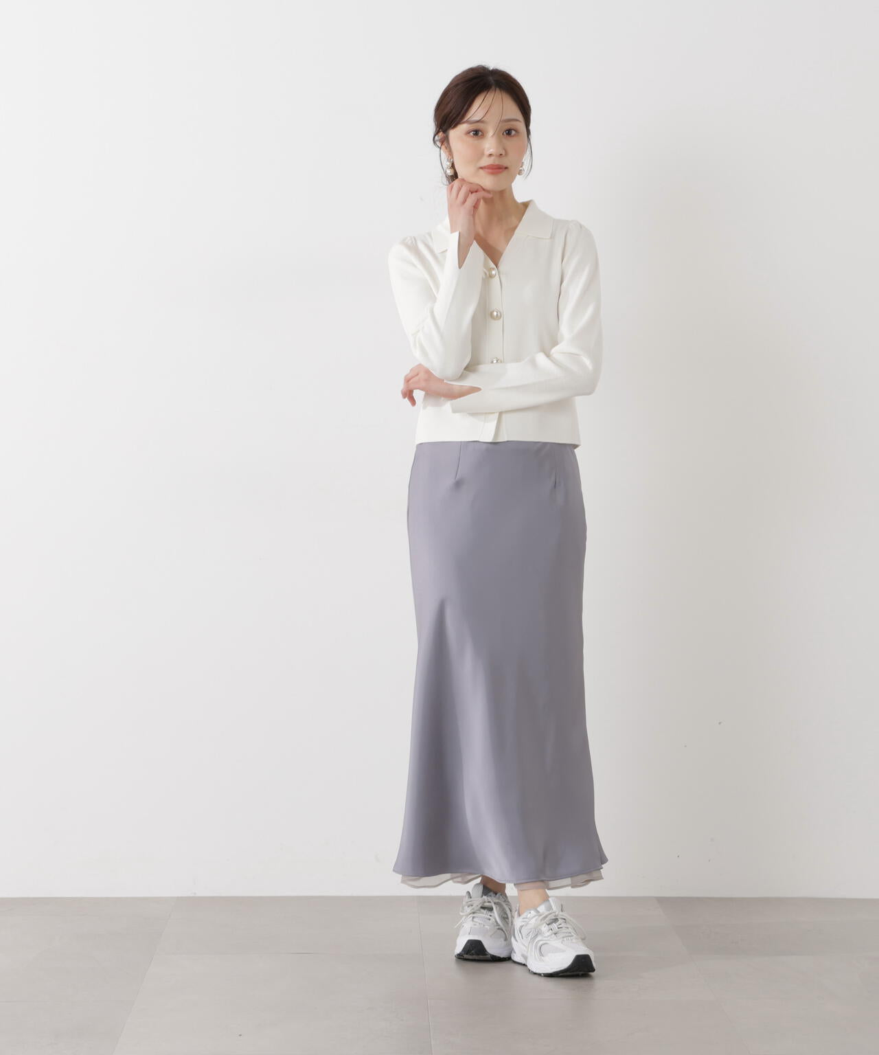 衿付き総針ニット