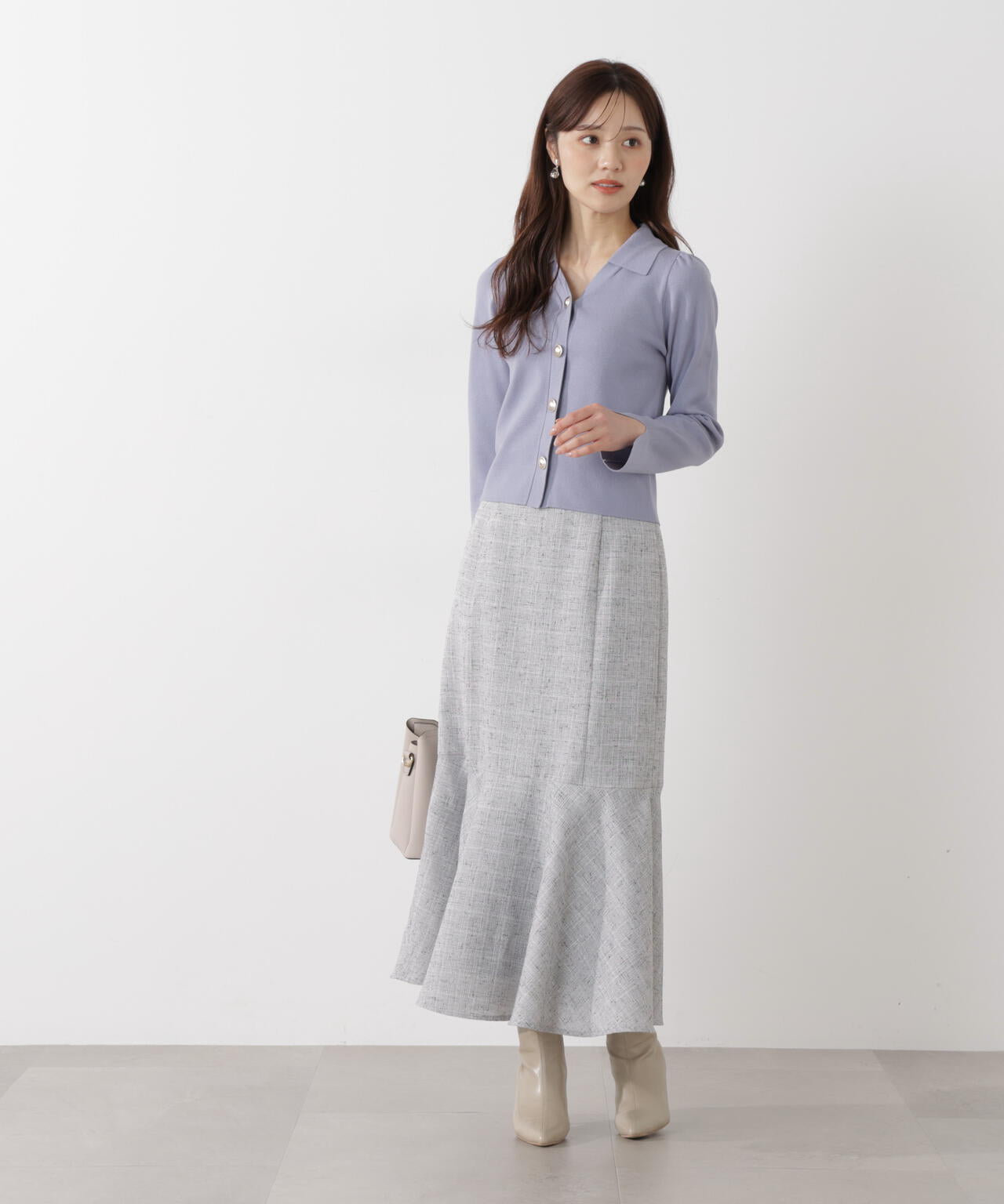 衿付き総針ニット