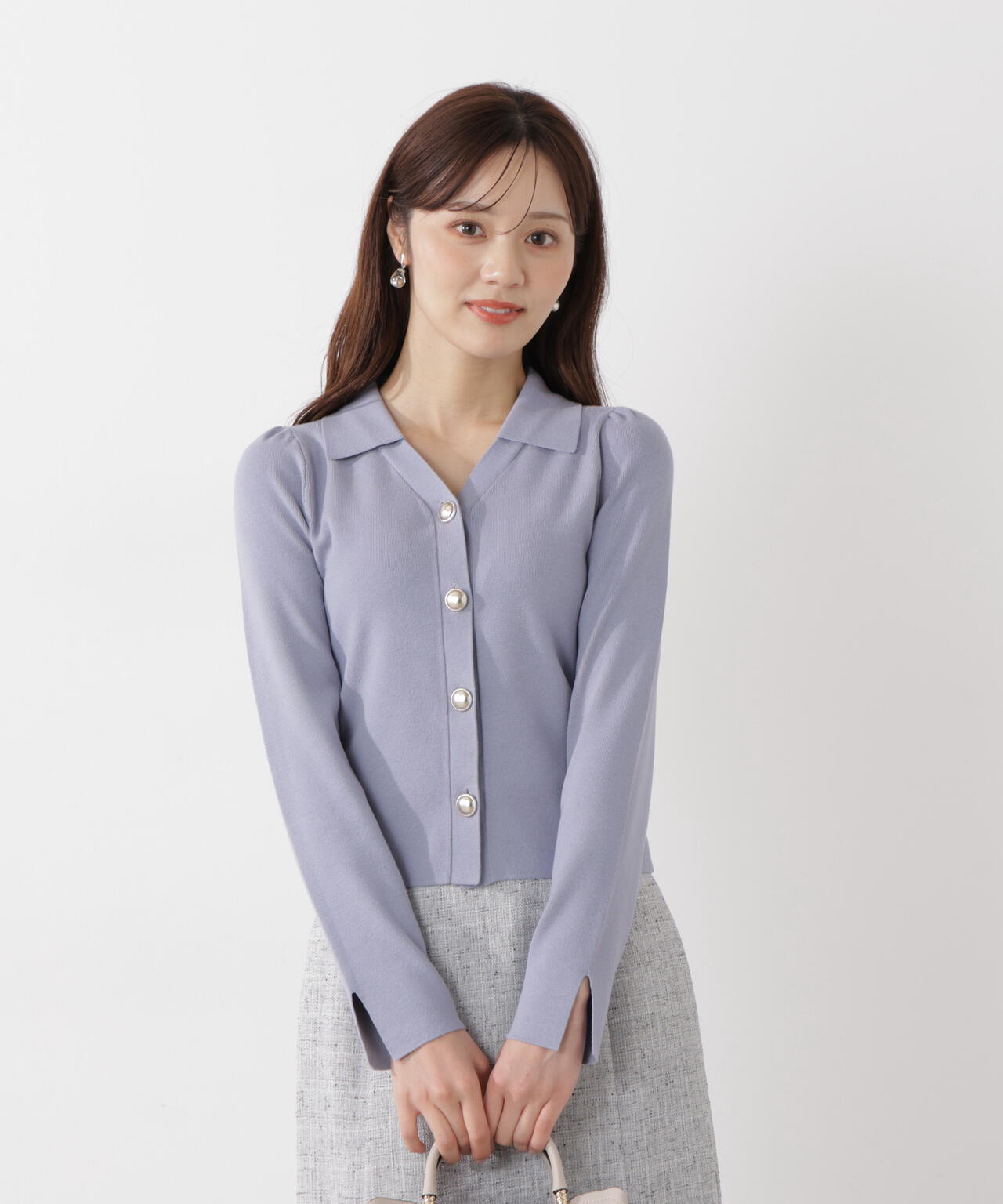 衿付き総針ニット