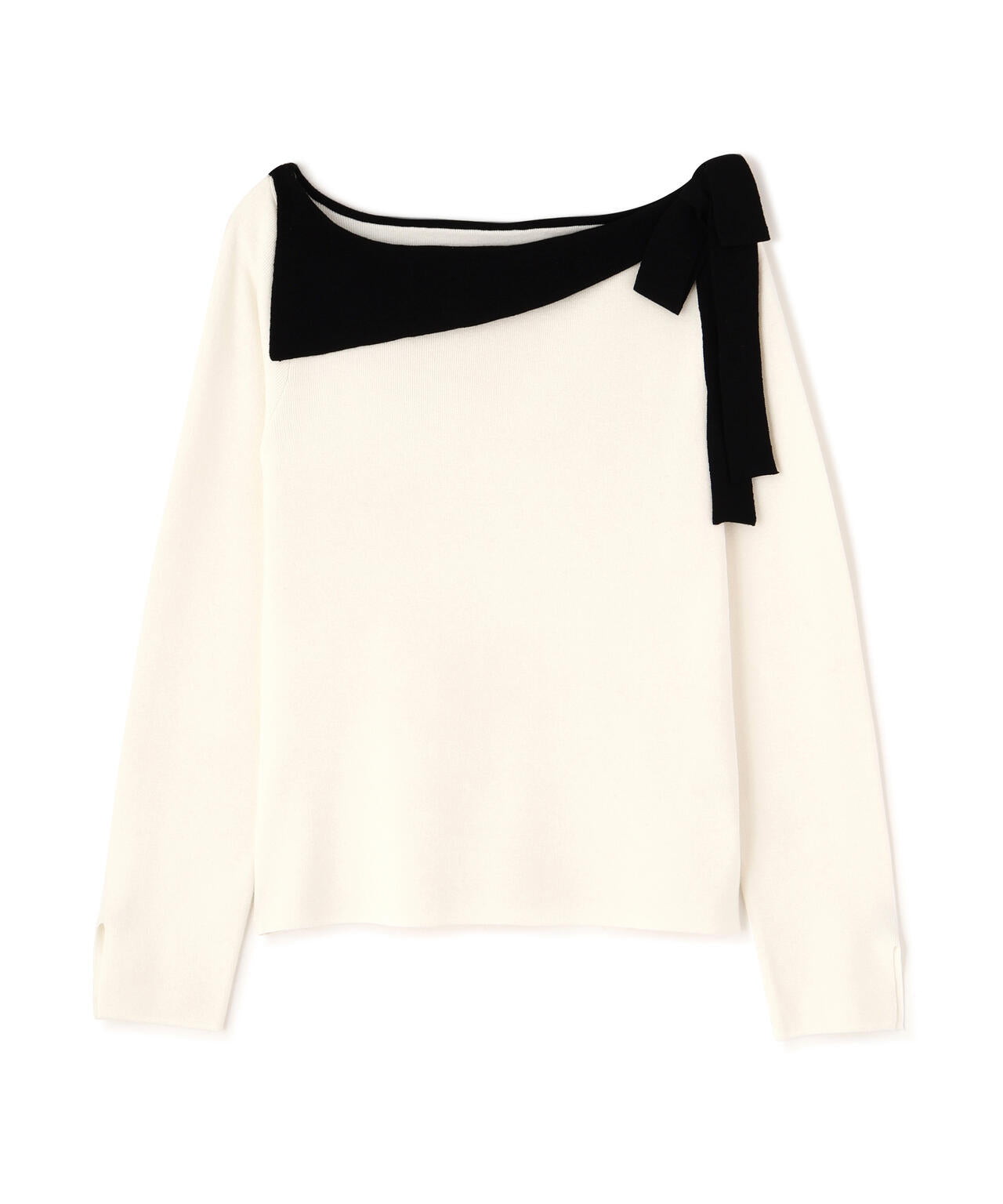 サイドリボン総針ニット【ブルー:official site・有楽町マルイ限定】