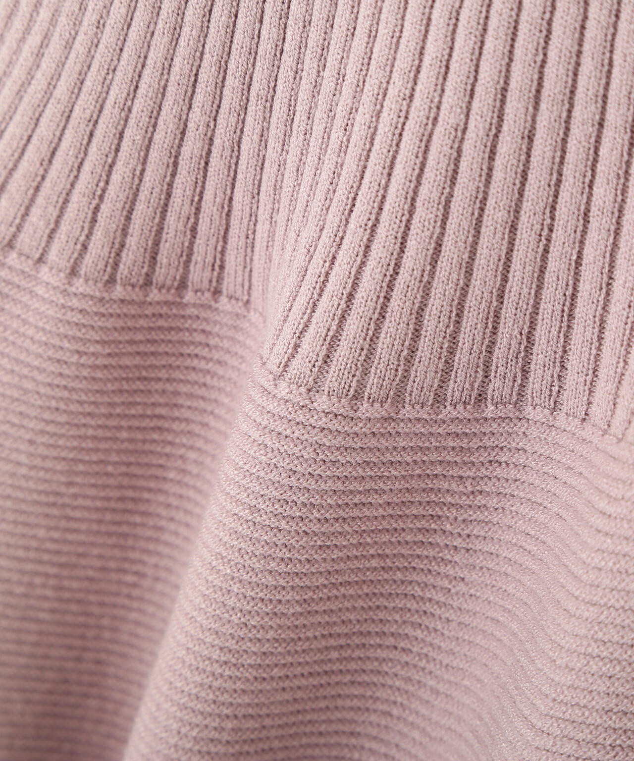 シアー切替ペプラムニット【モカ:WEB限定カラー】