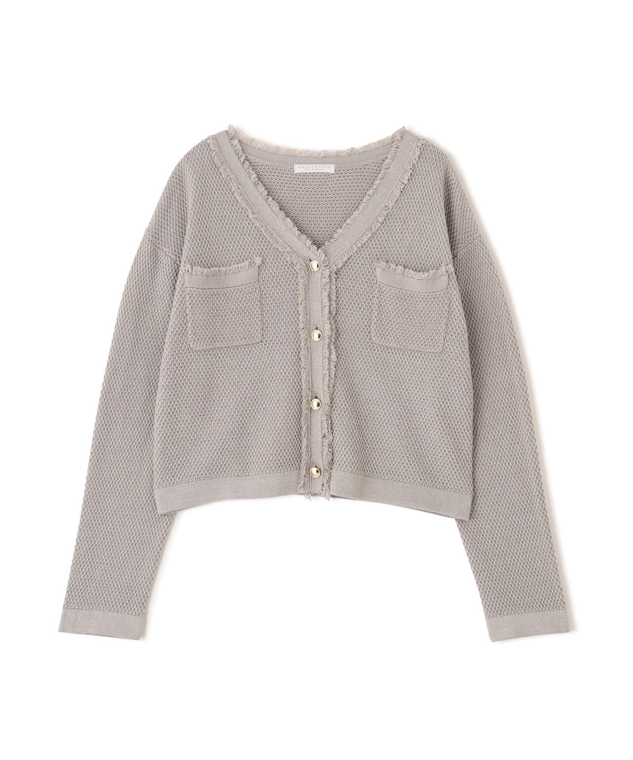 ラメ透かしニットジャケット