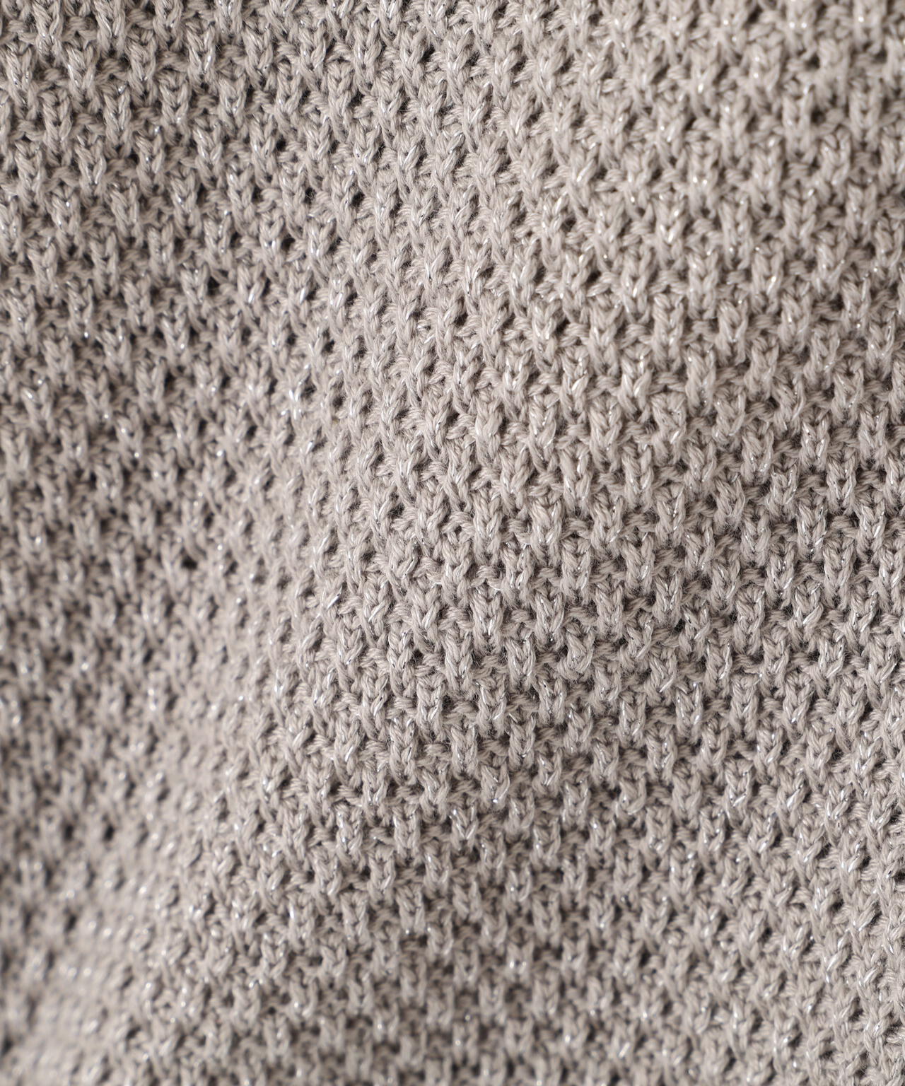 ラメ透かしニットジャケット