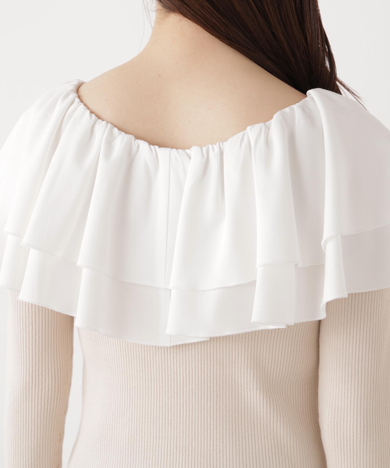 ボリュームラッフルニット【ピンク×ピンク:official site・一部店舗限定】