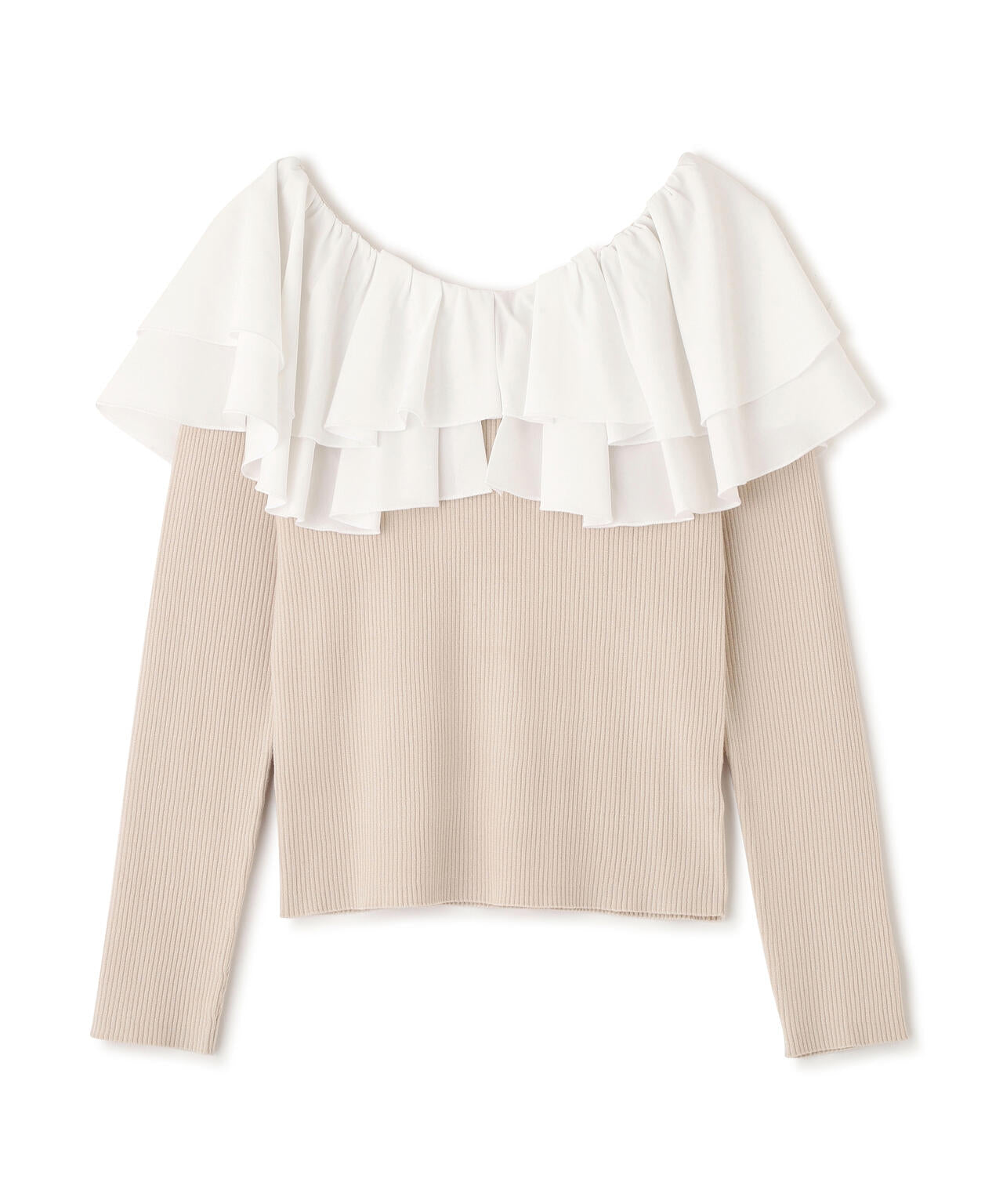 ボリュームラッフルニット【ピンク×ピンク:official site・一部店舗限定】