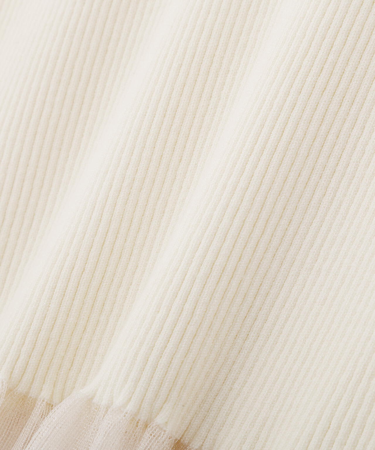 部分シアーフレアスリーブニットトップス