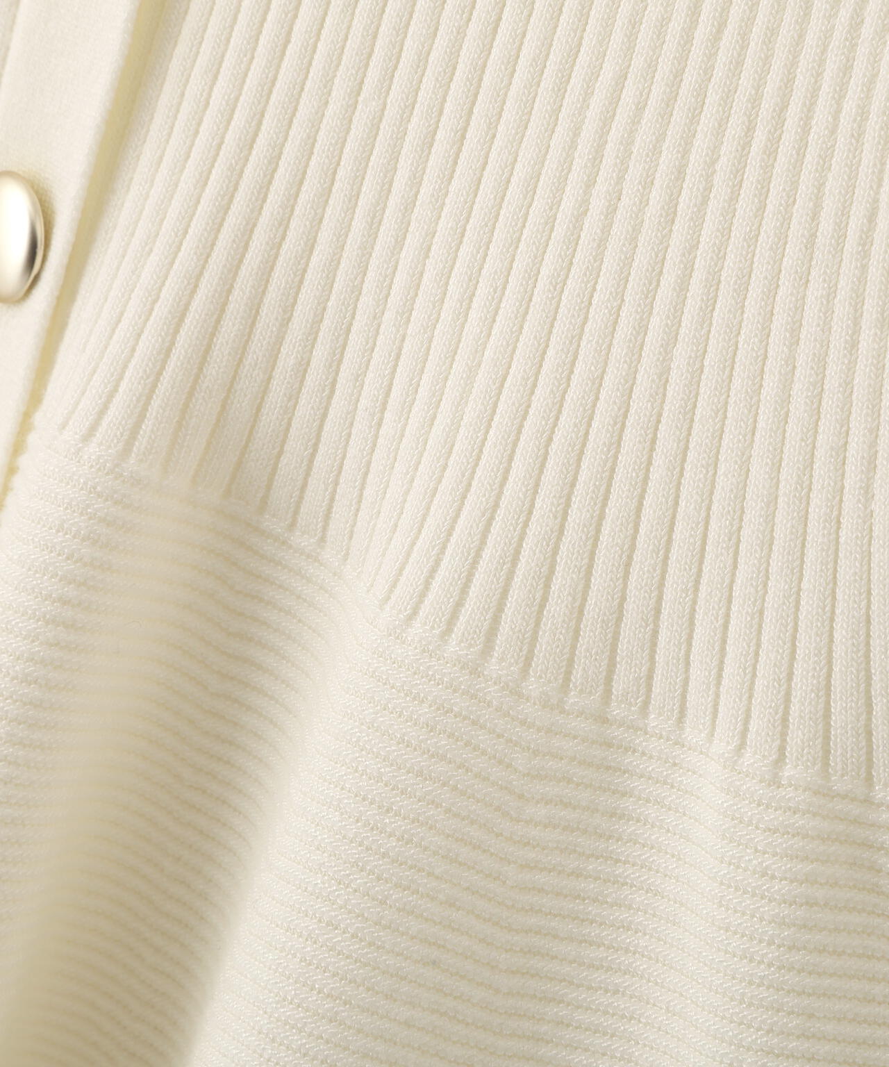 部分シアーペプラムニット【ライトグレー・ホワイト×グレー:WEB・一部店舗限定】